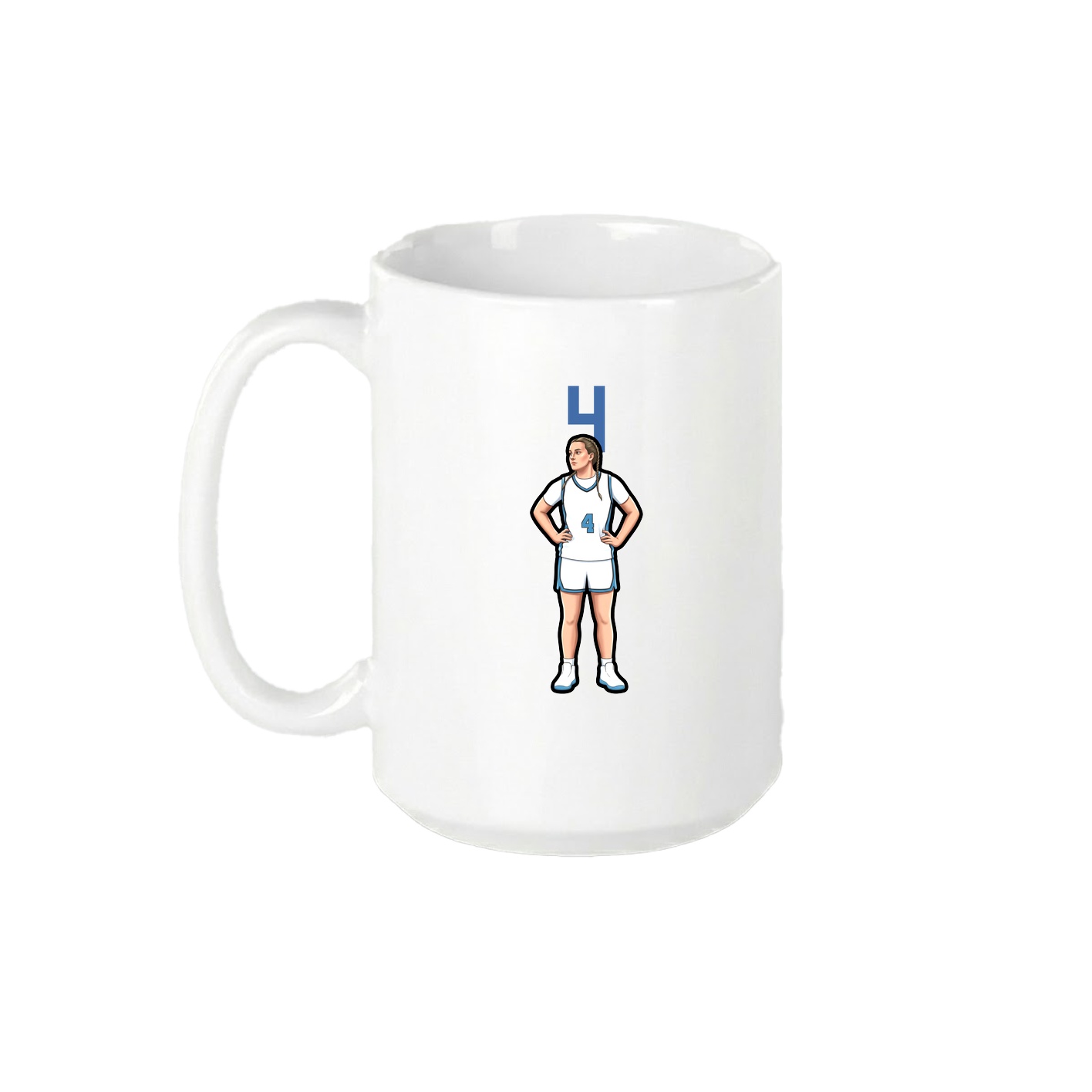 15oz Coffee Mug — Number Top in White