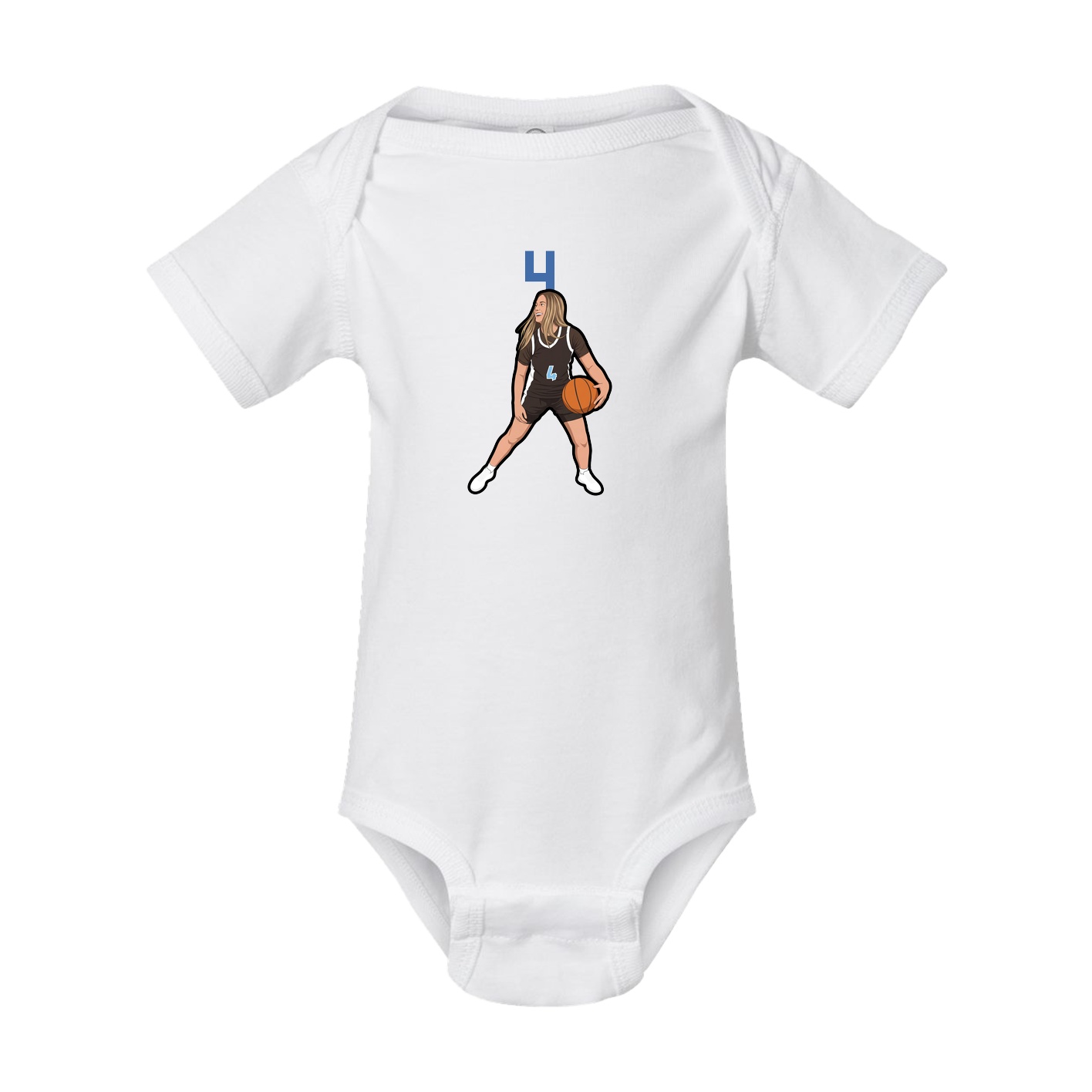 Baby Onesie — Number Top in White