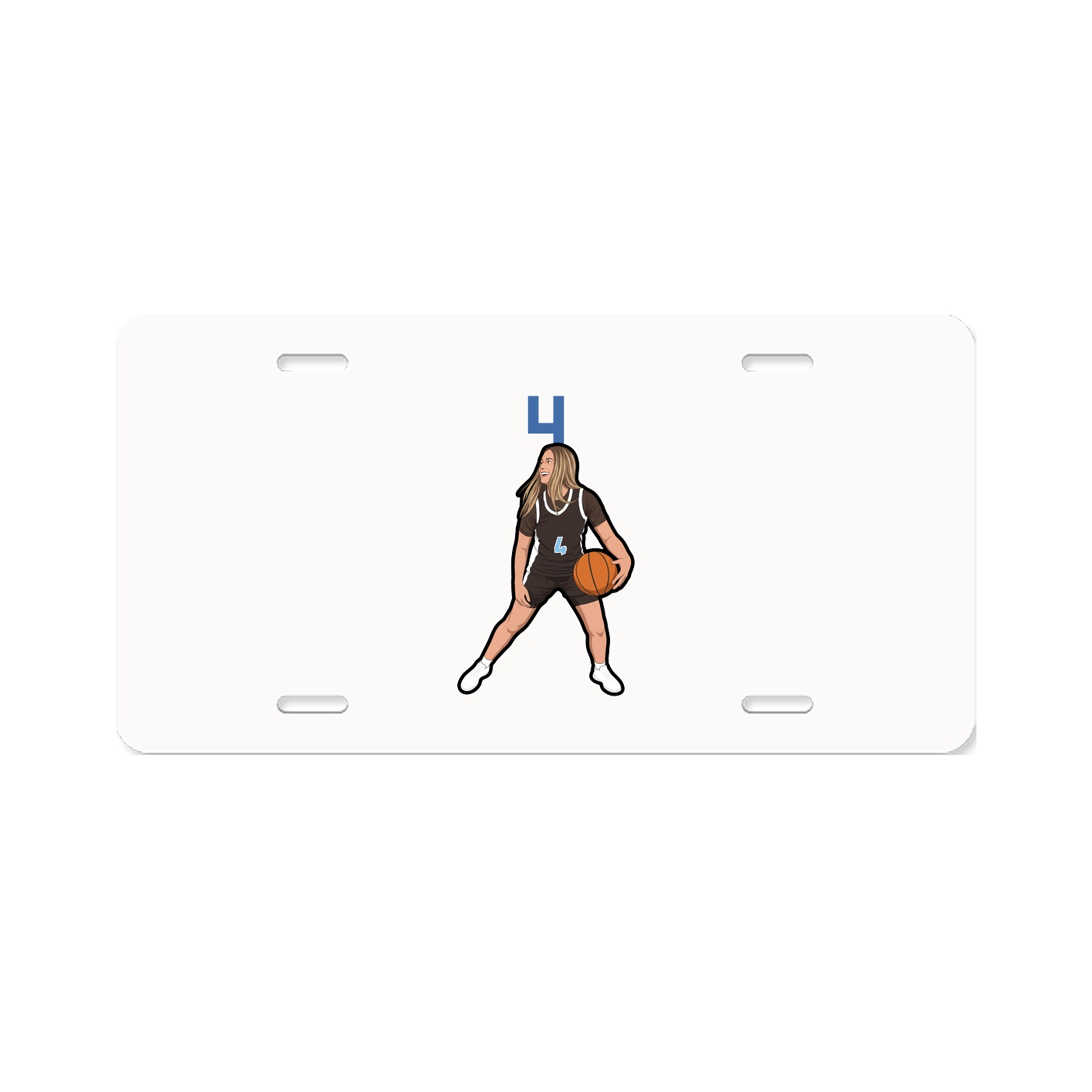 License Plate — Number Top in Classic