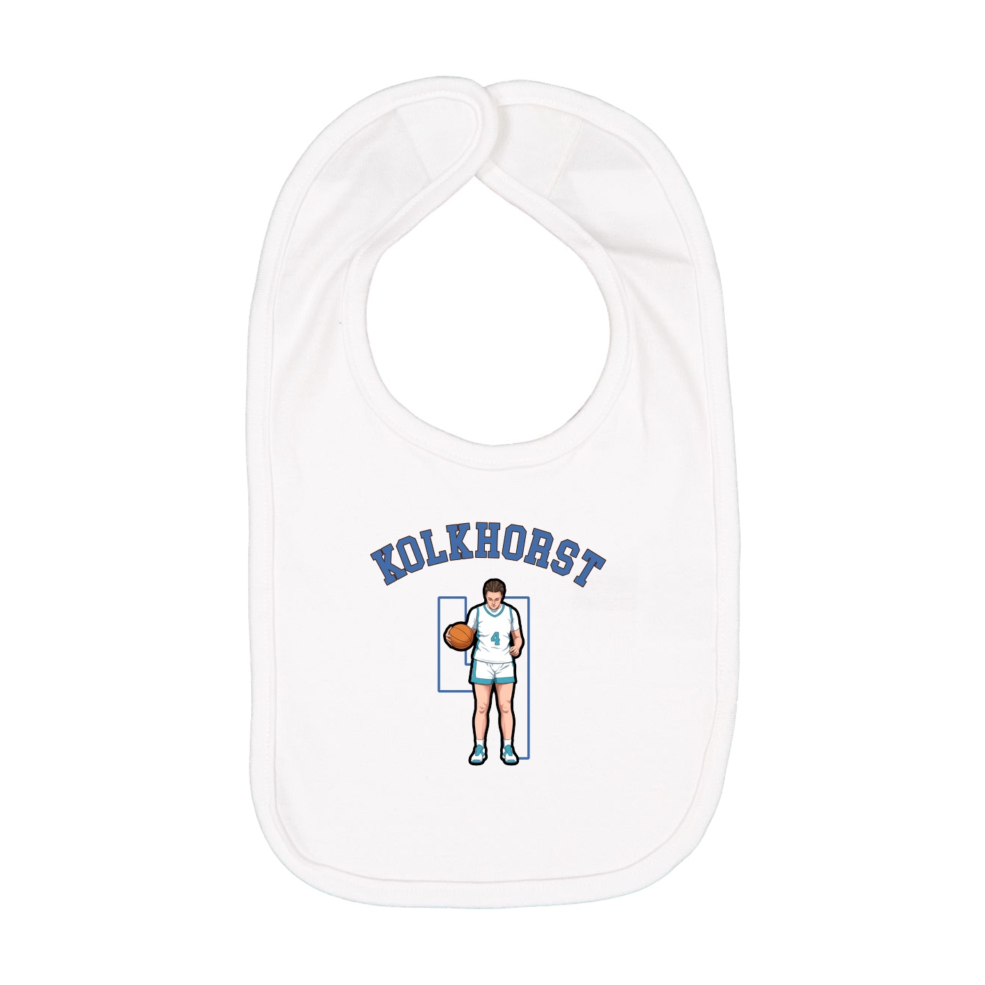 Infant Bib — Shirsey Arch in White