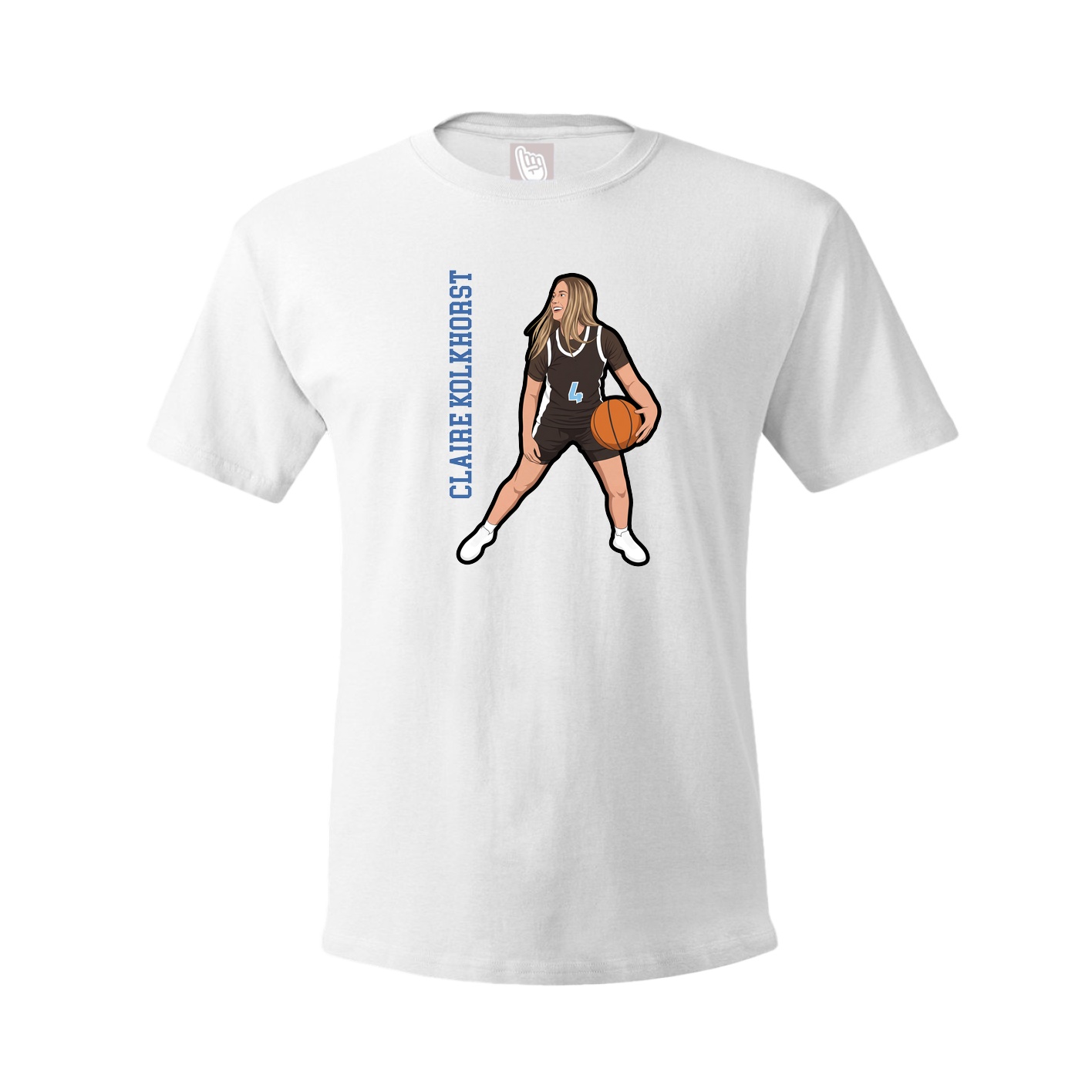 Youth Tee — Name Vertical in White