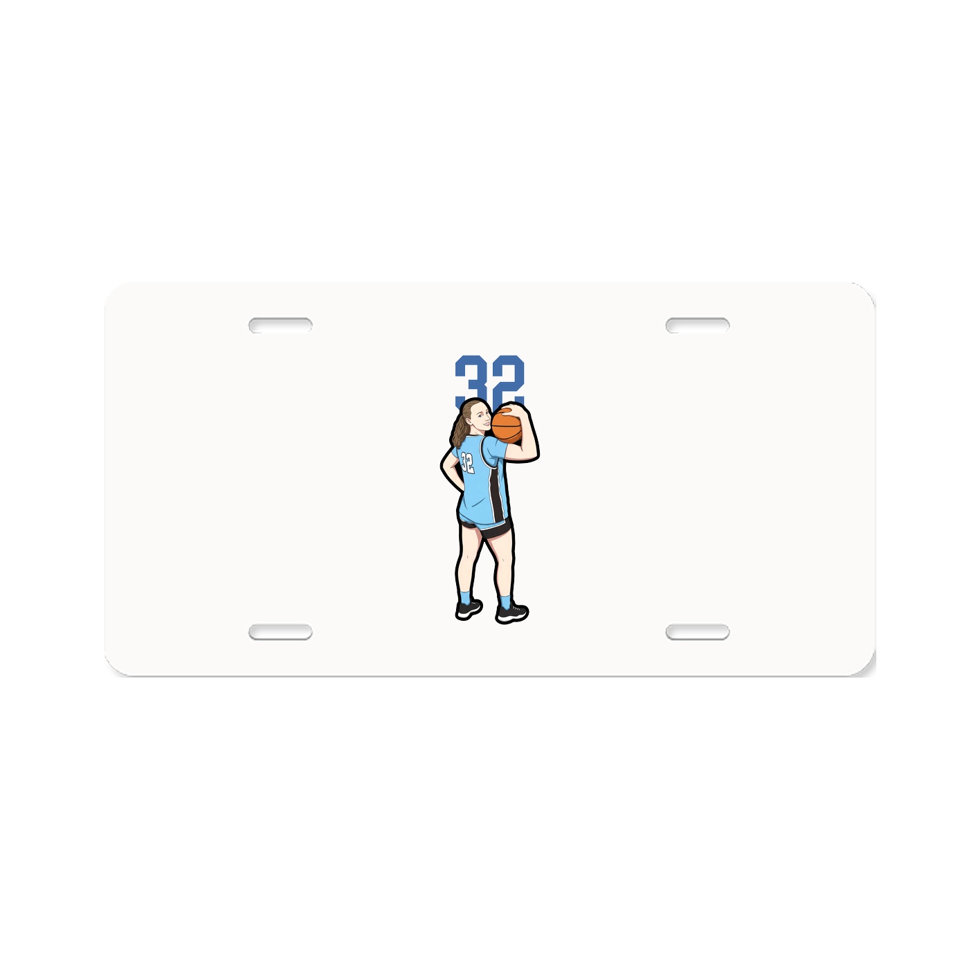 License Plate — Number Top in Classic