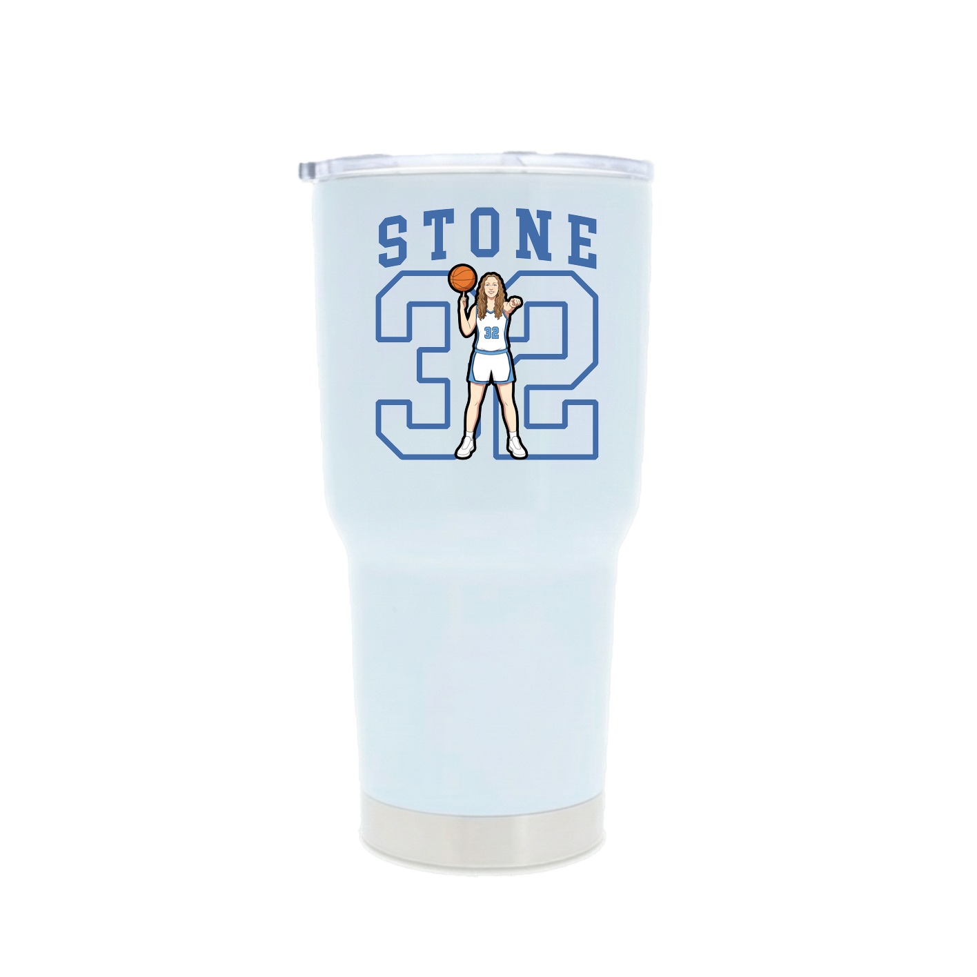 30oz Stainless Steel Tumbler — Shirsey in White