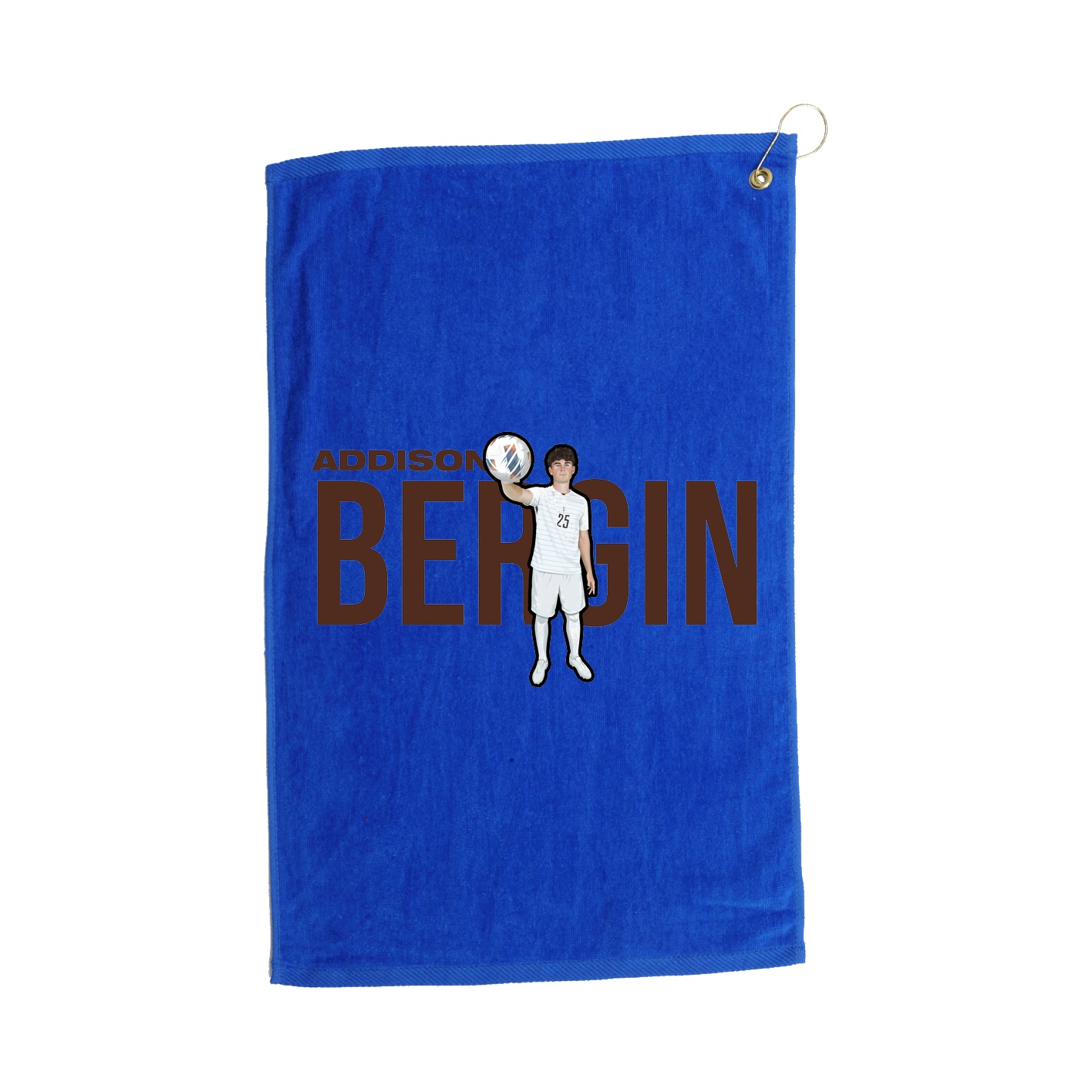 Golf Towel — Player Name in Royal