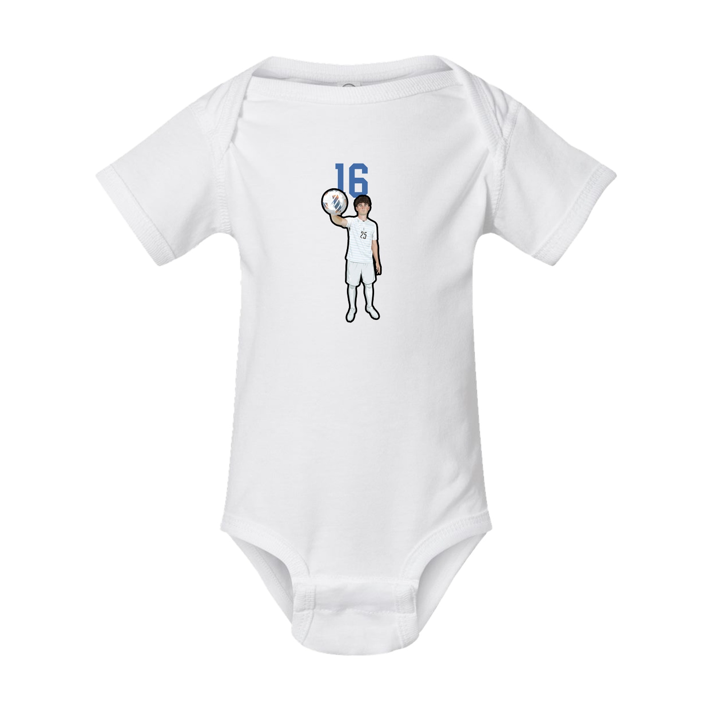Baby Onesie — Number Top in White