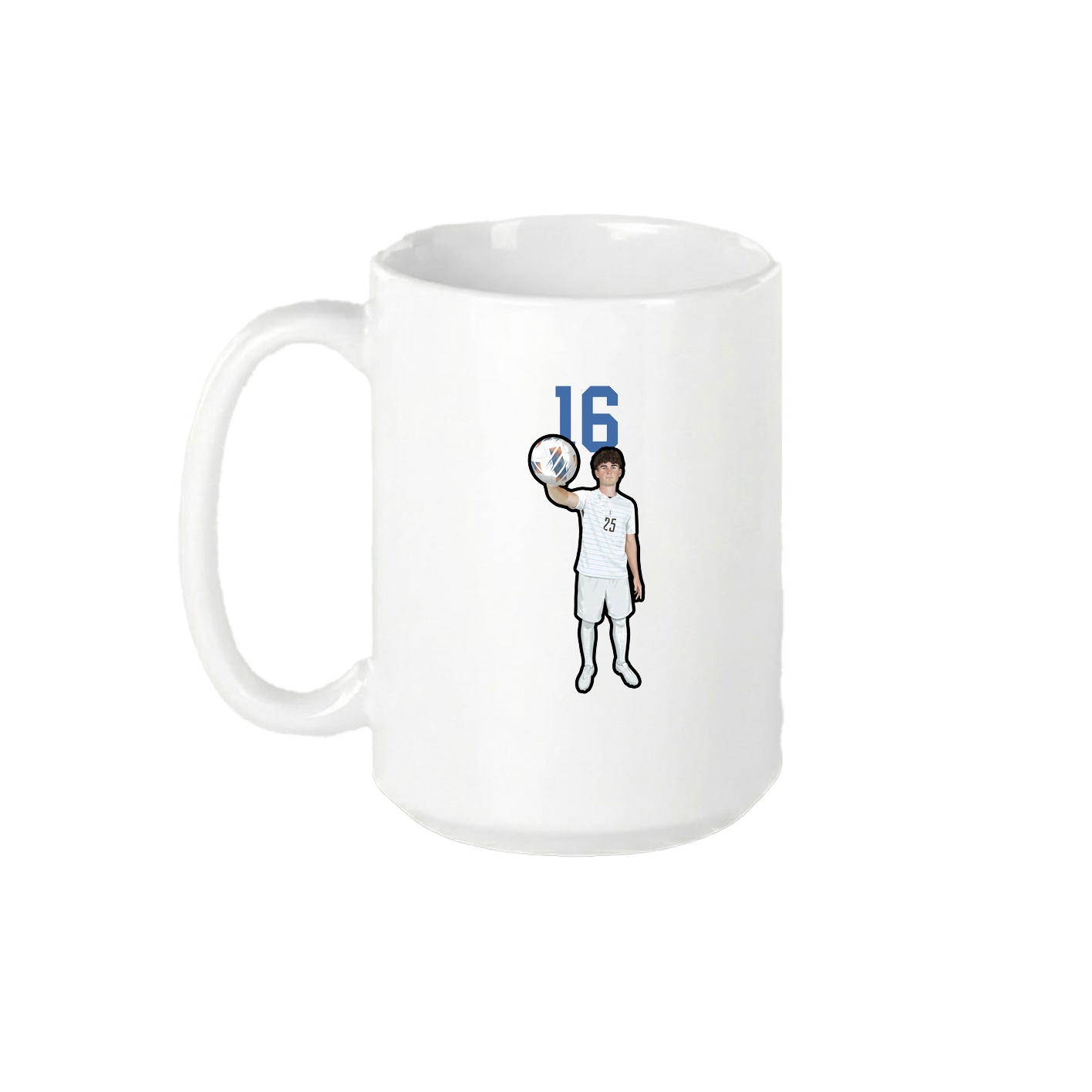 15oz Coffee Mug — Number Top in White