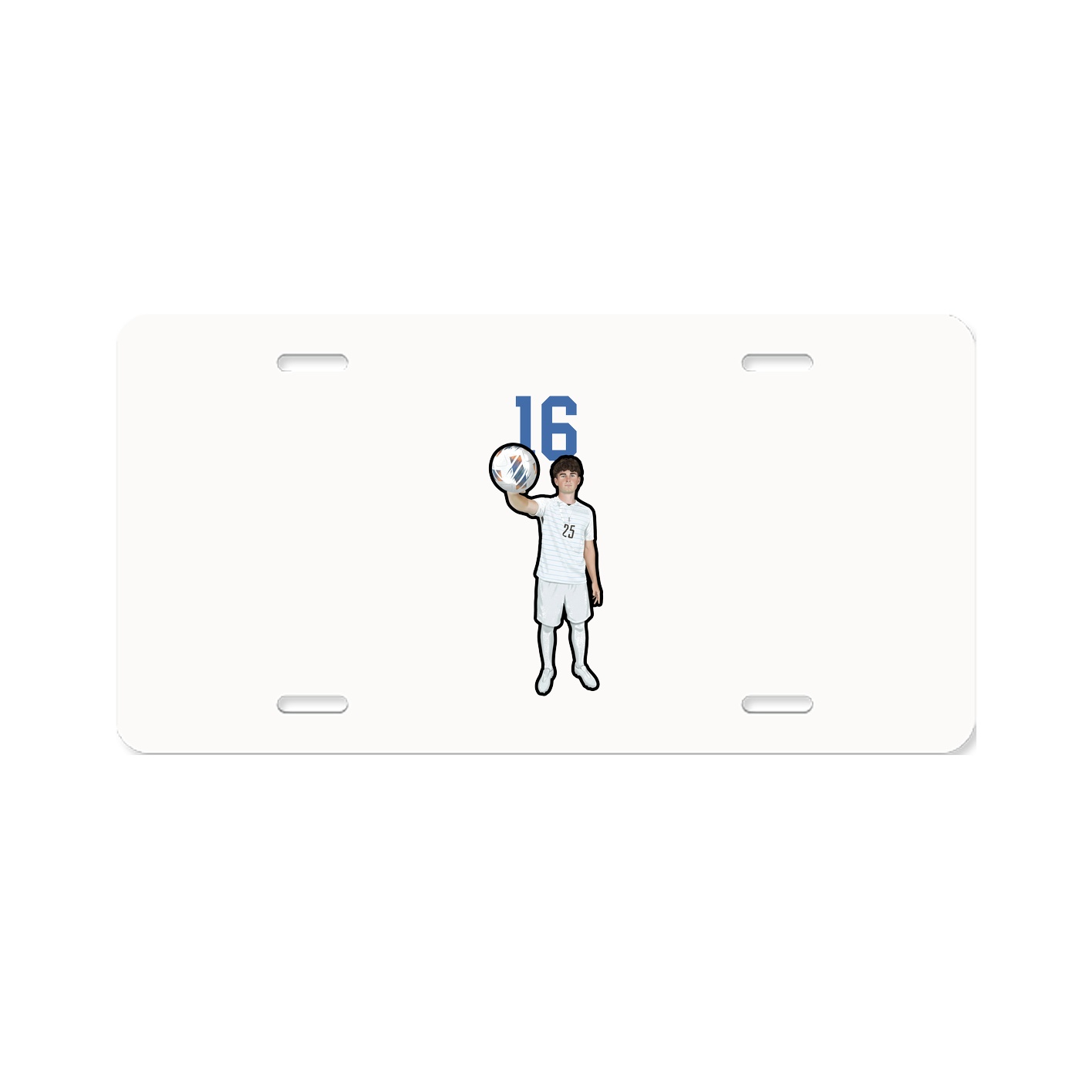 License Plate — Number Top in Classic