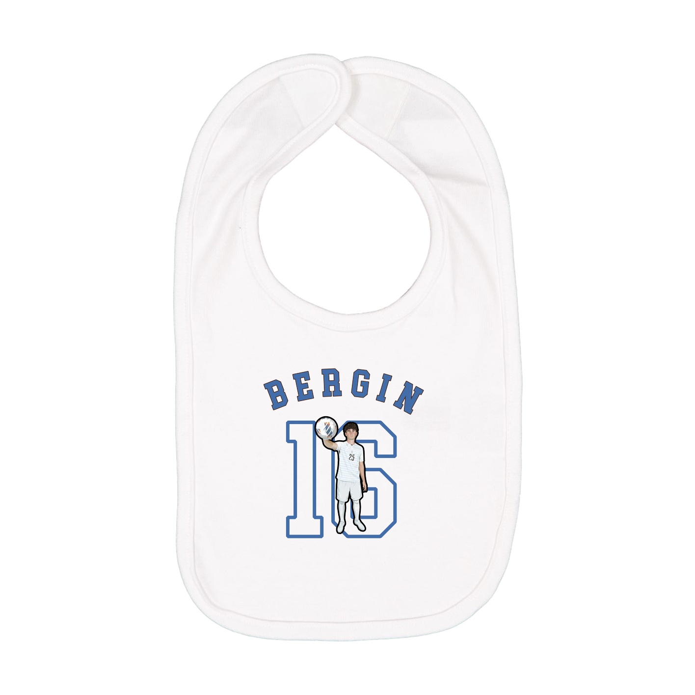 Infant Bib — Shirsey Arch in White