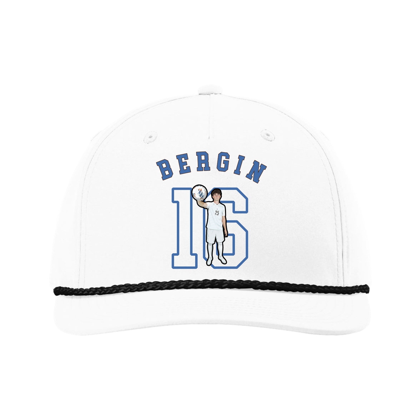 Five-Panel Classic Rope Cap — Shirsey Arch in White