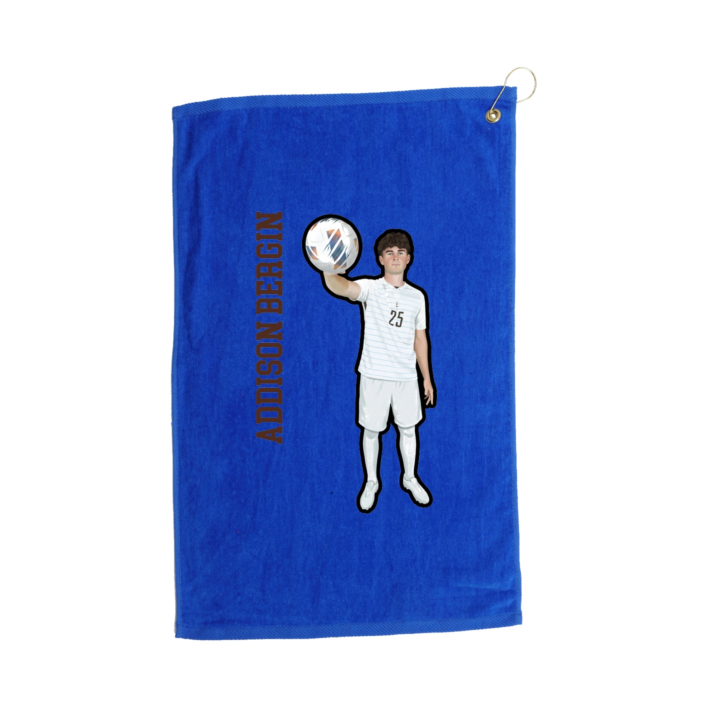 Golf Towel — Name Vertical in Royal