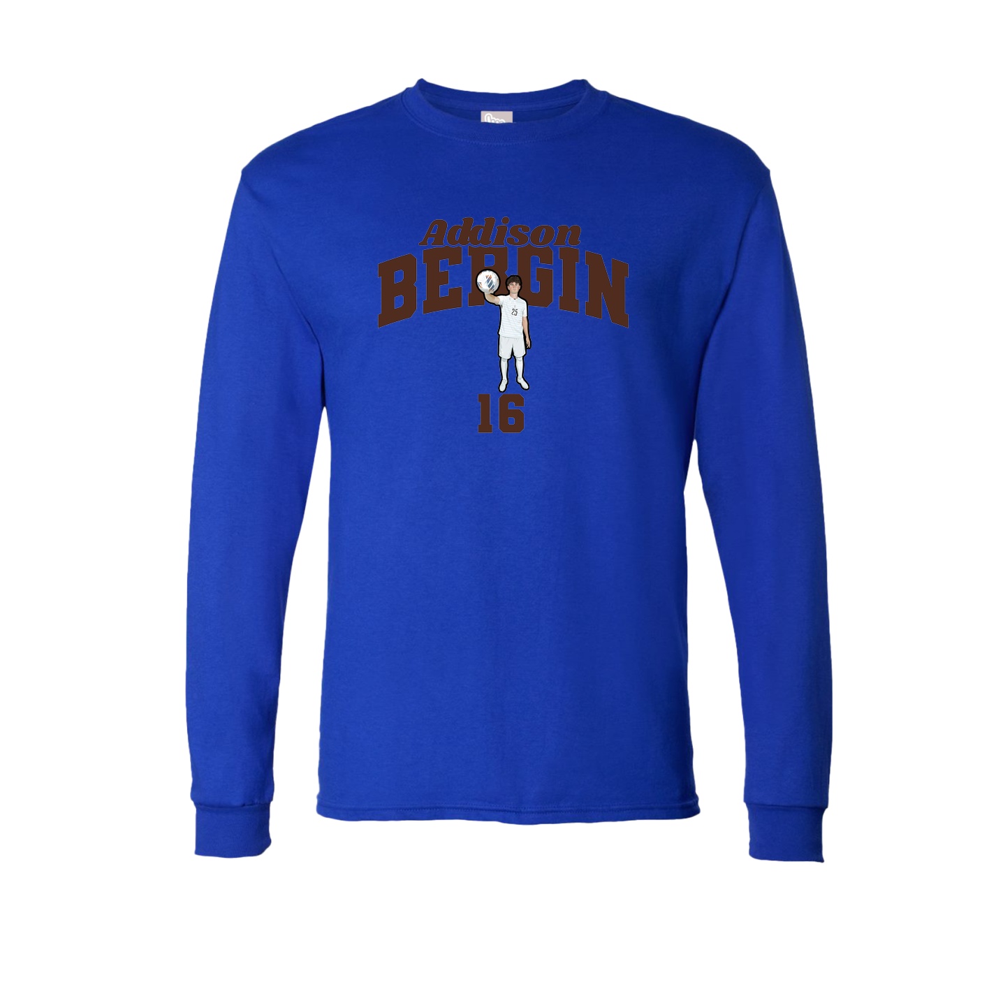 Long Sleeve Tee — Signature Arch in Royal