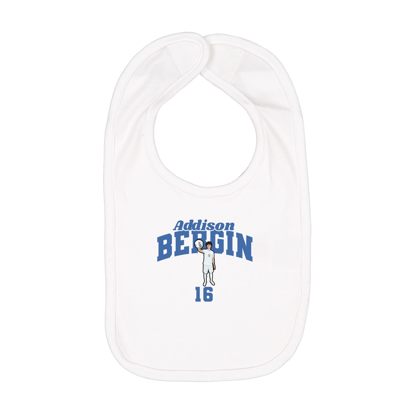 Infant Bib — Signature Arch in White