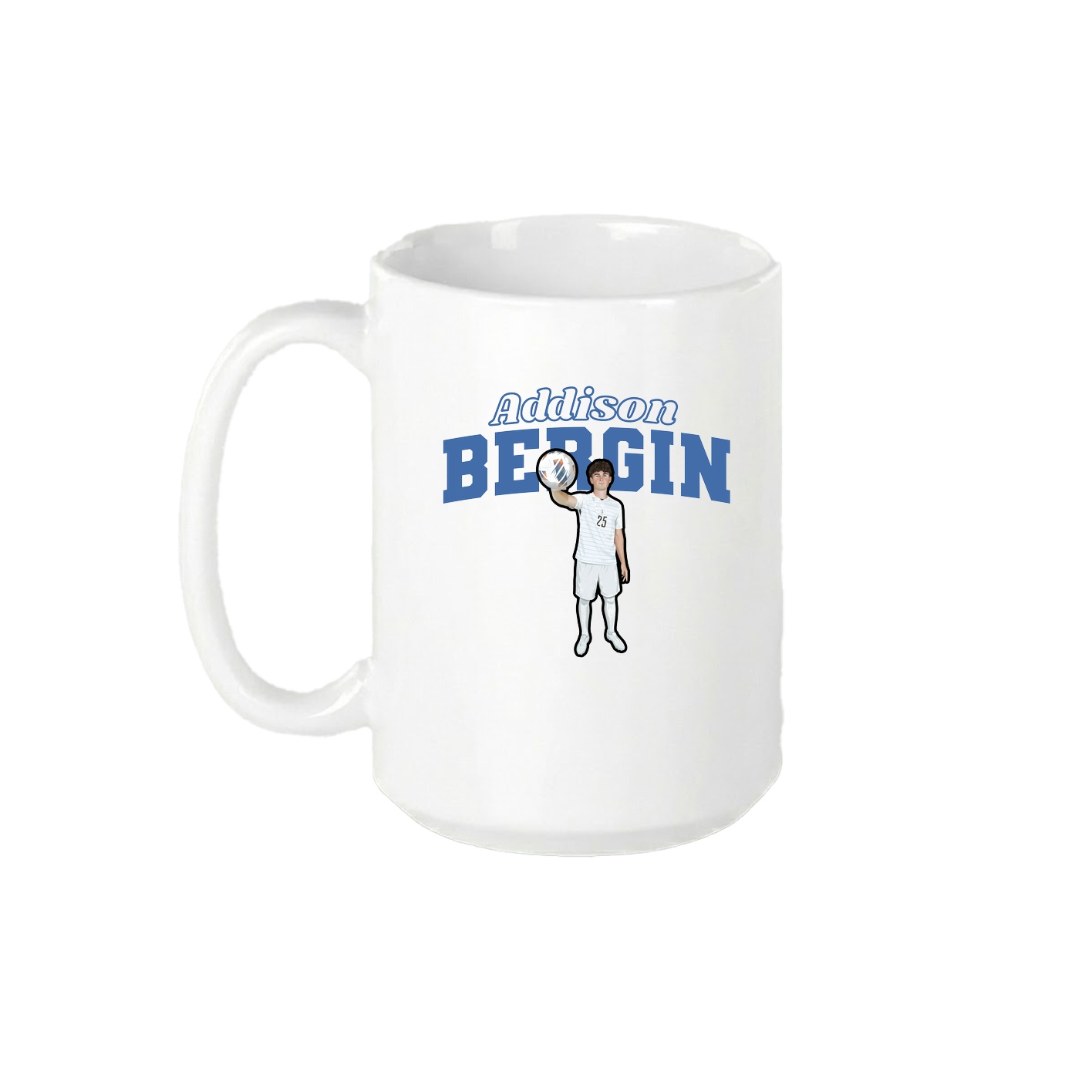15oz Coffee Mug — Name Arch in White