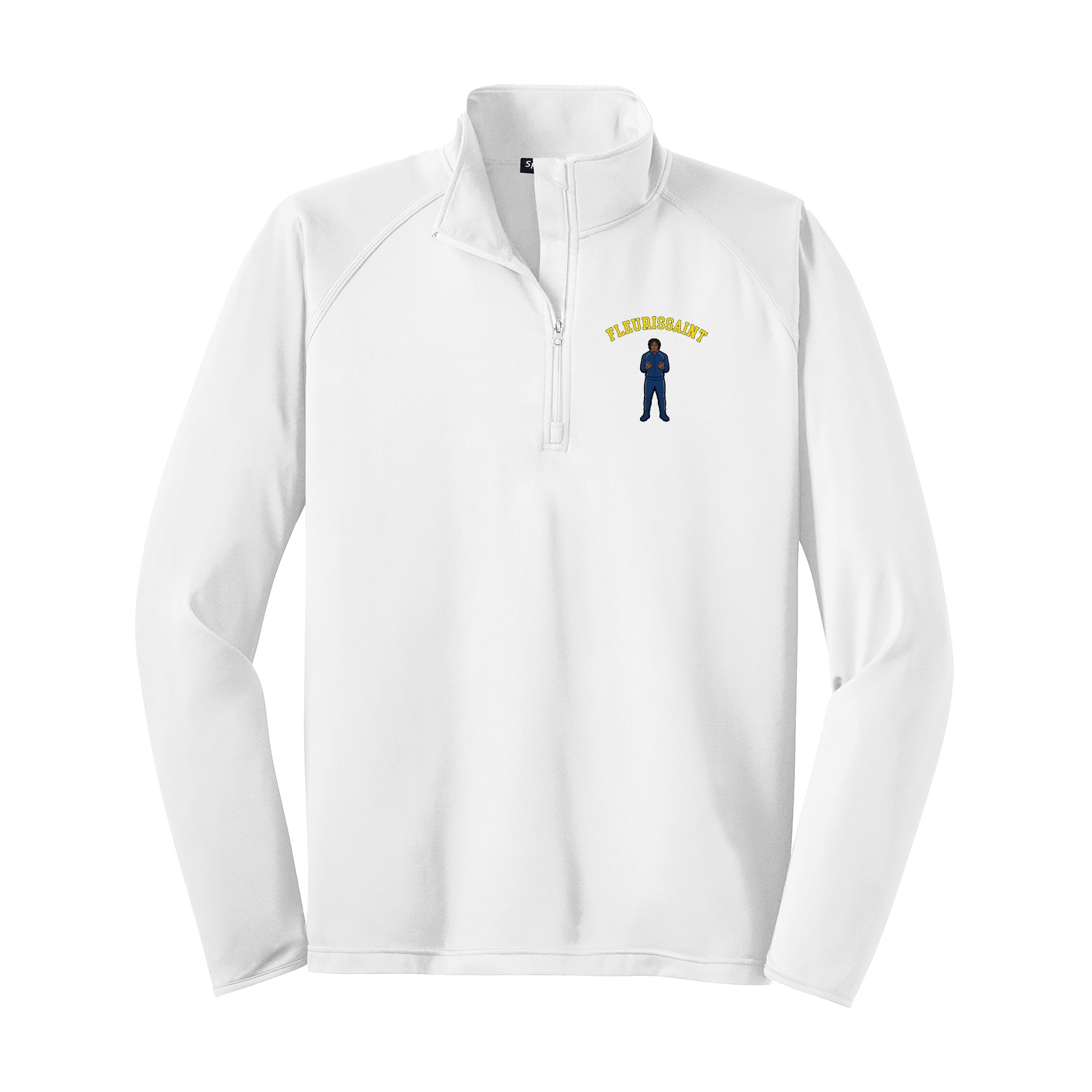 Q-Zip Pullover — Shirsey Arch in White