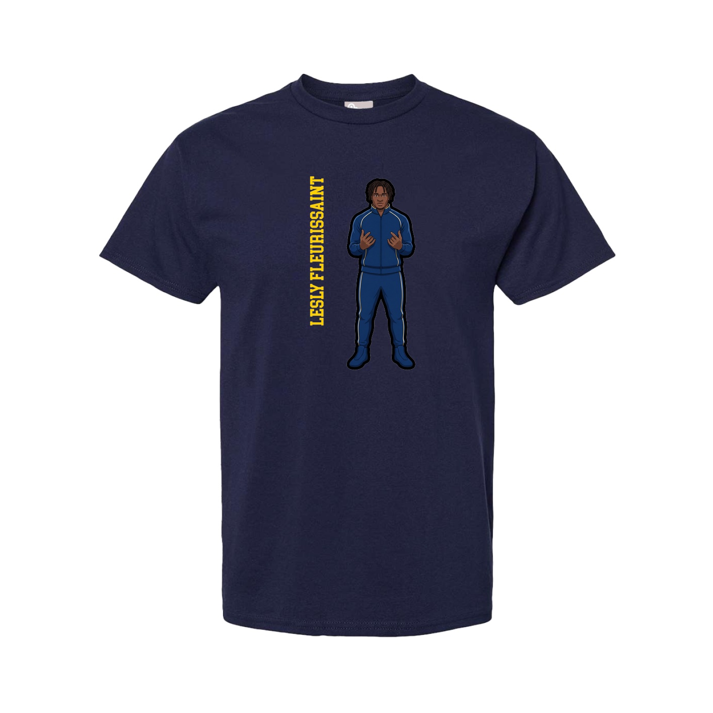 Tee — Name Vertical in Navy