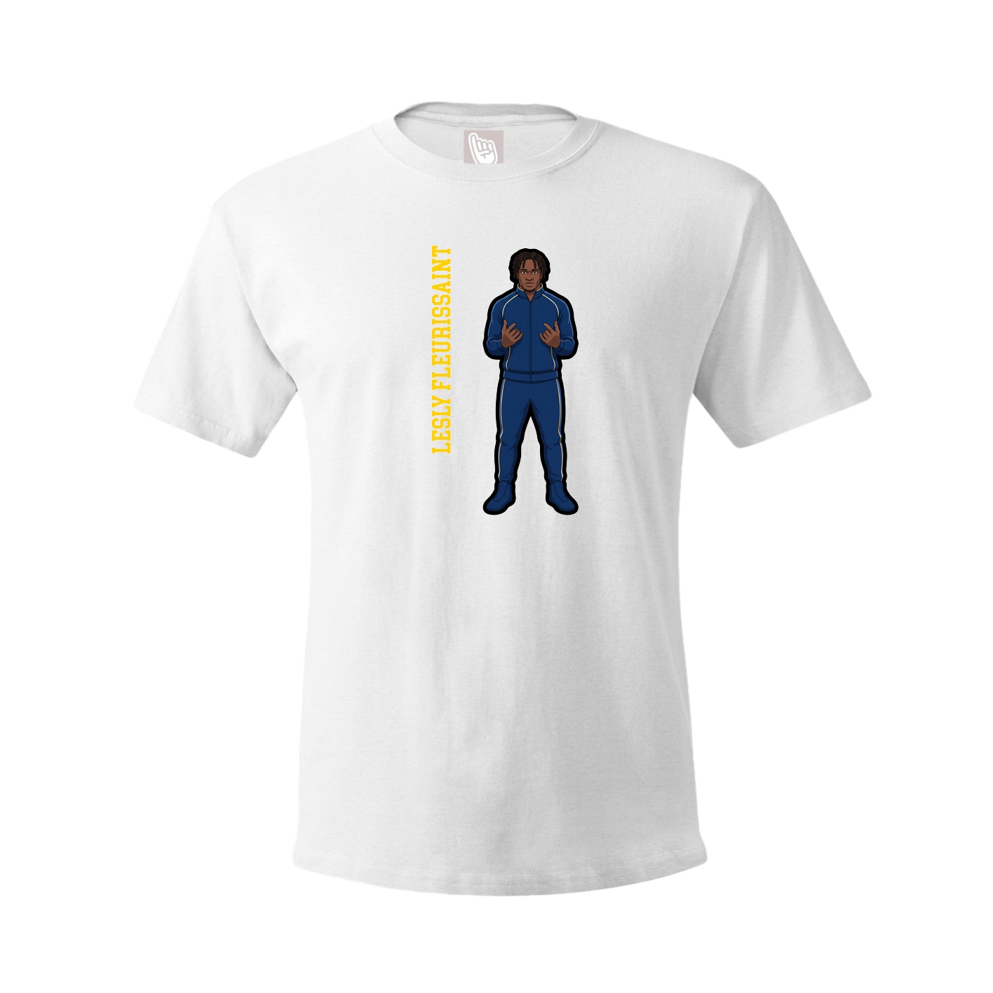 Tee — Name Vertical in White