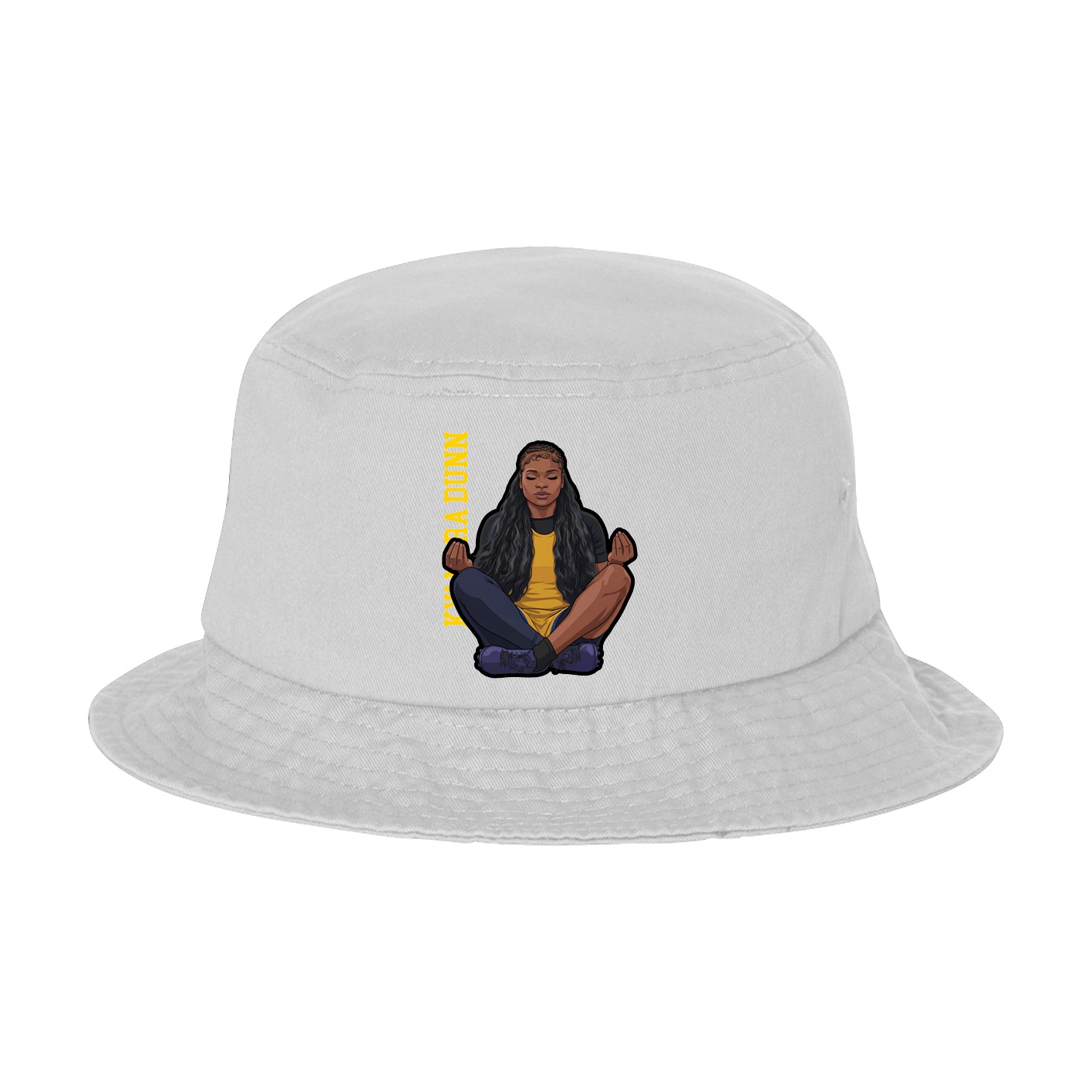 Bucket Cap — Name Vertical in White