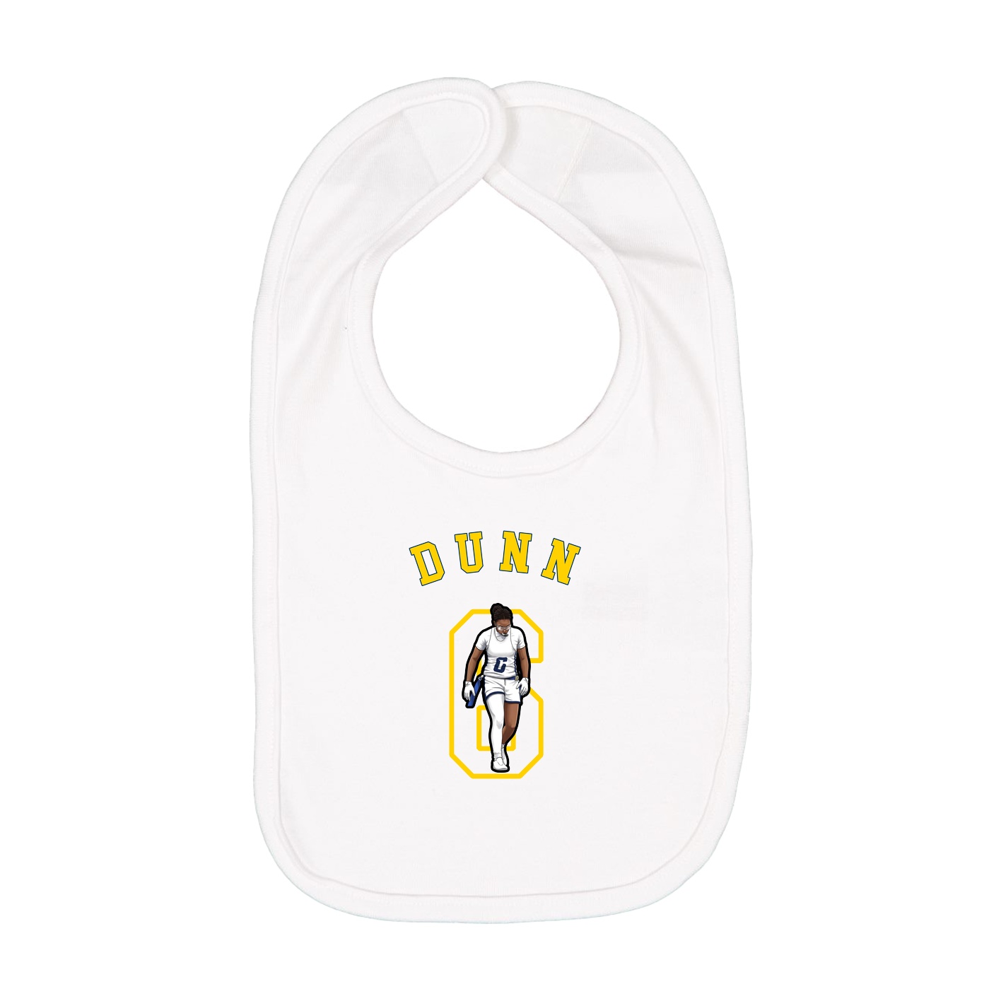 Infant Bib — Shirsey Arch in White