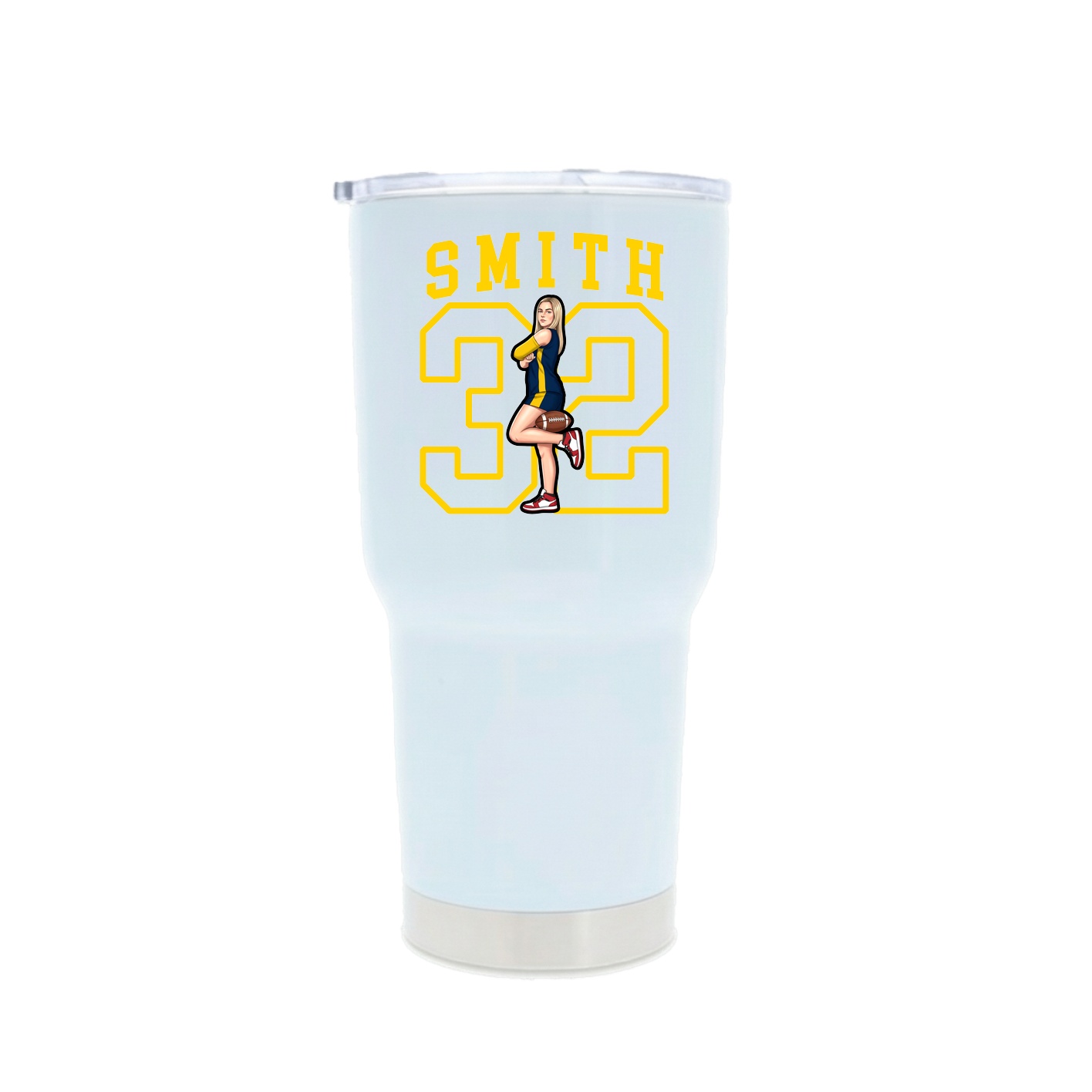30oz Stainless Steel Tumbler — Shirsey in White
