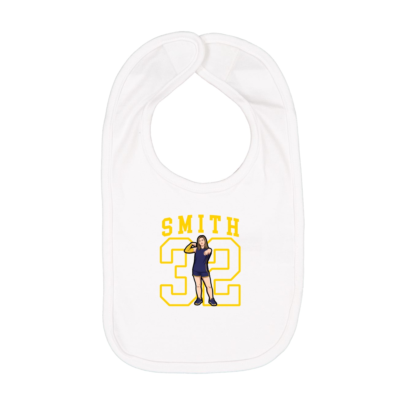 Infant Bib — Shirsey in White