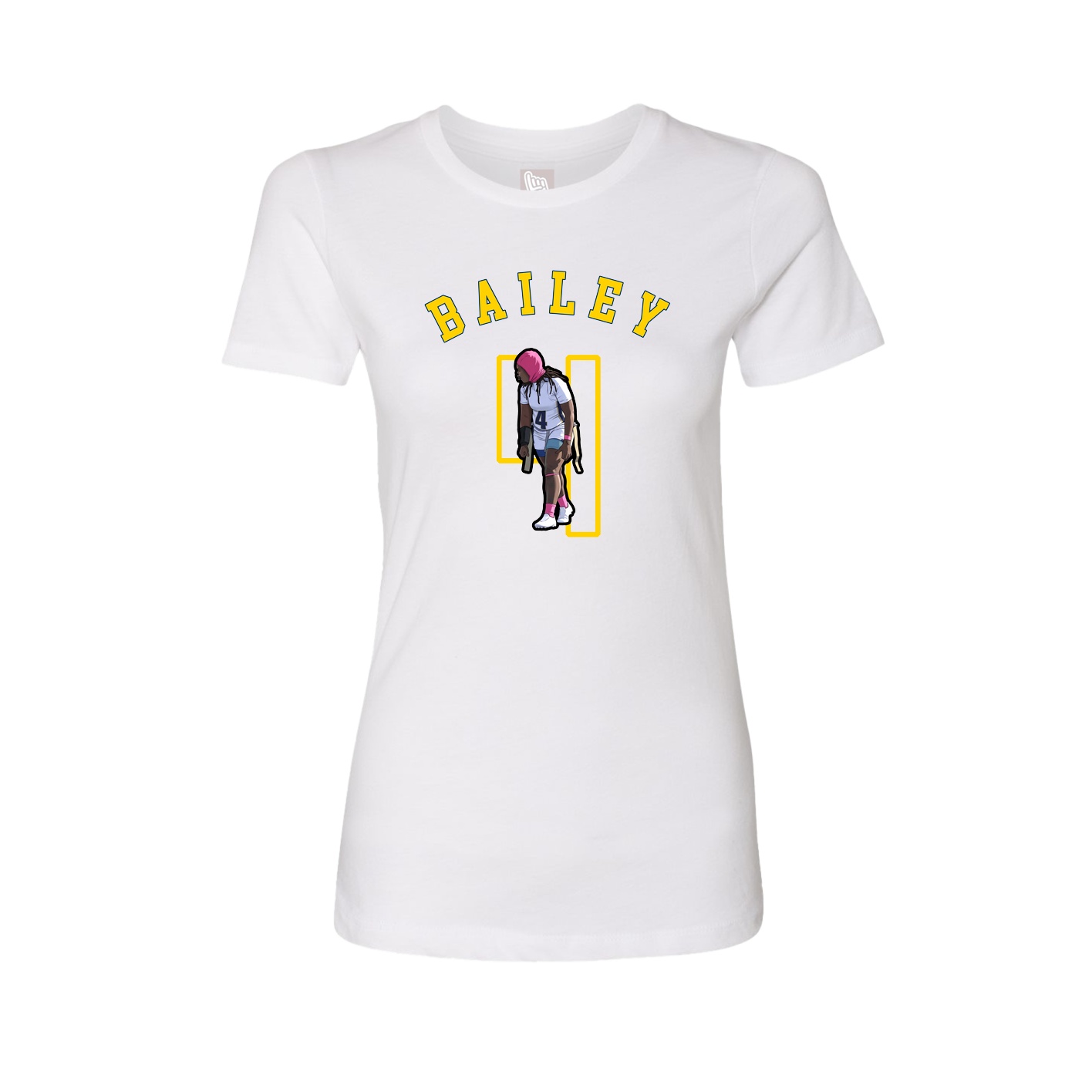 Fitted Women's Tee — Shirsey Arch in White
