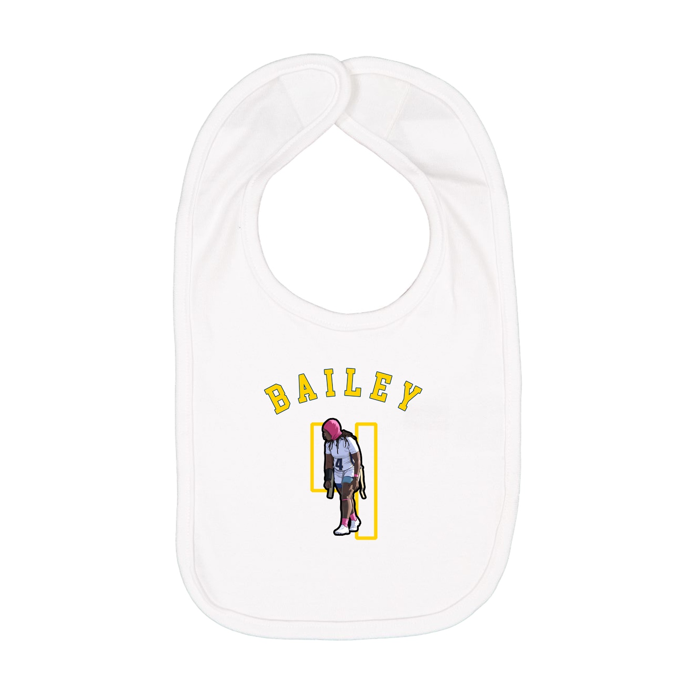 Infant Bib — Shirsey Arch in White