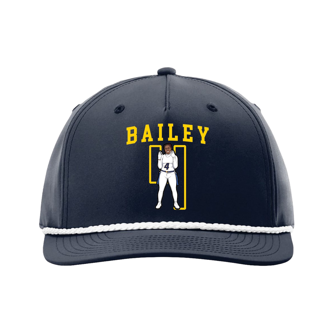 Five-Panel Classic Rope Cap — Shirsey in Navy