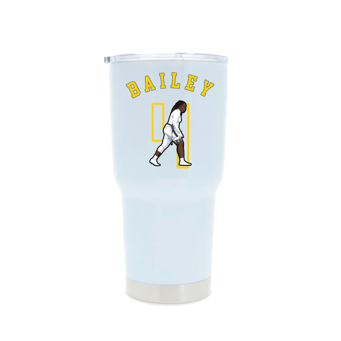 30oz Stainless Steel Tumbler — Shirsey Arch in White