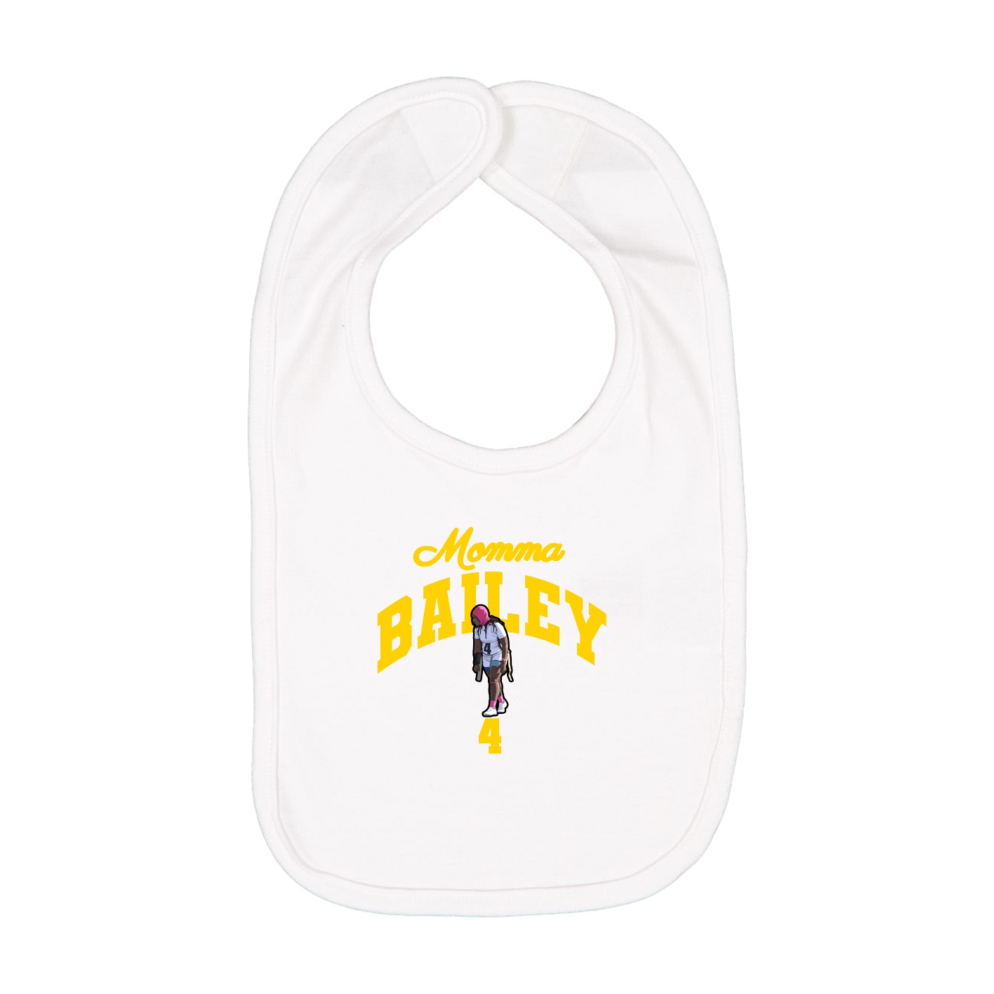 Infant Bib — Mothers Day Arch in White