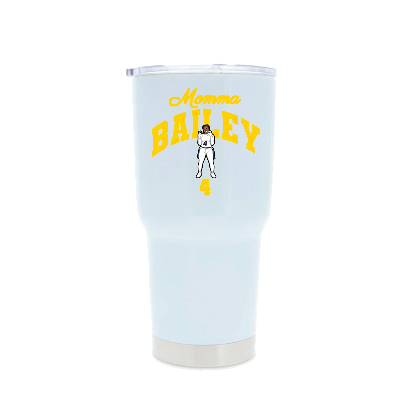 30oz Stainless Steel Tumbler — Mothers Day Arch in White