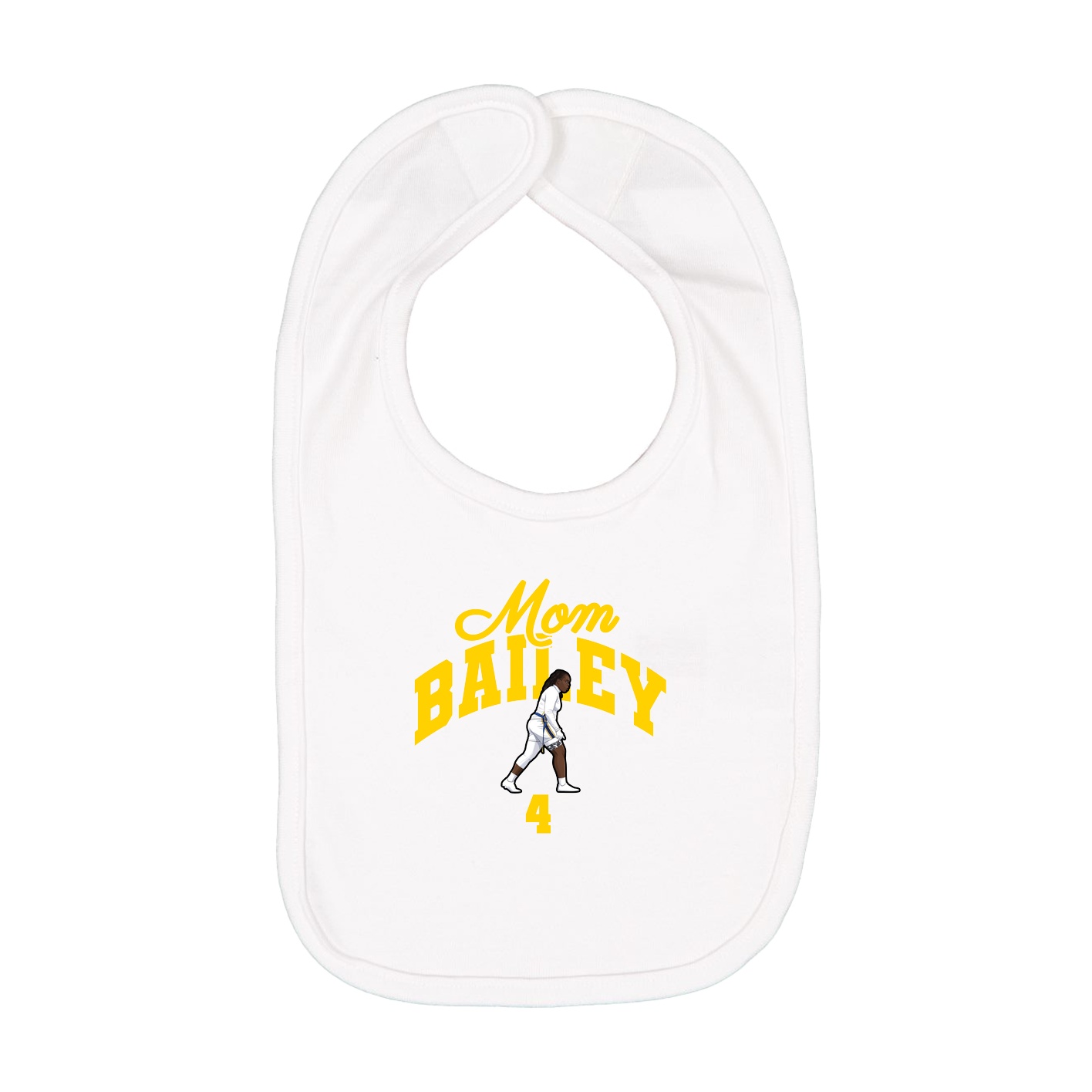 Infant Bib — Mothers Day Arch in White