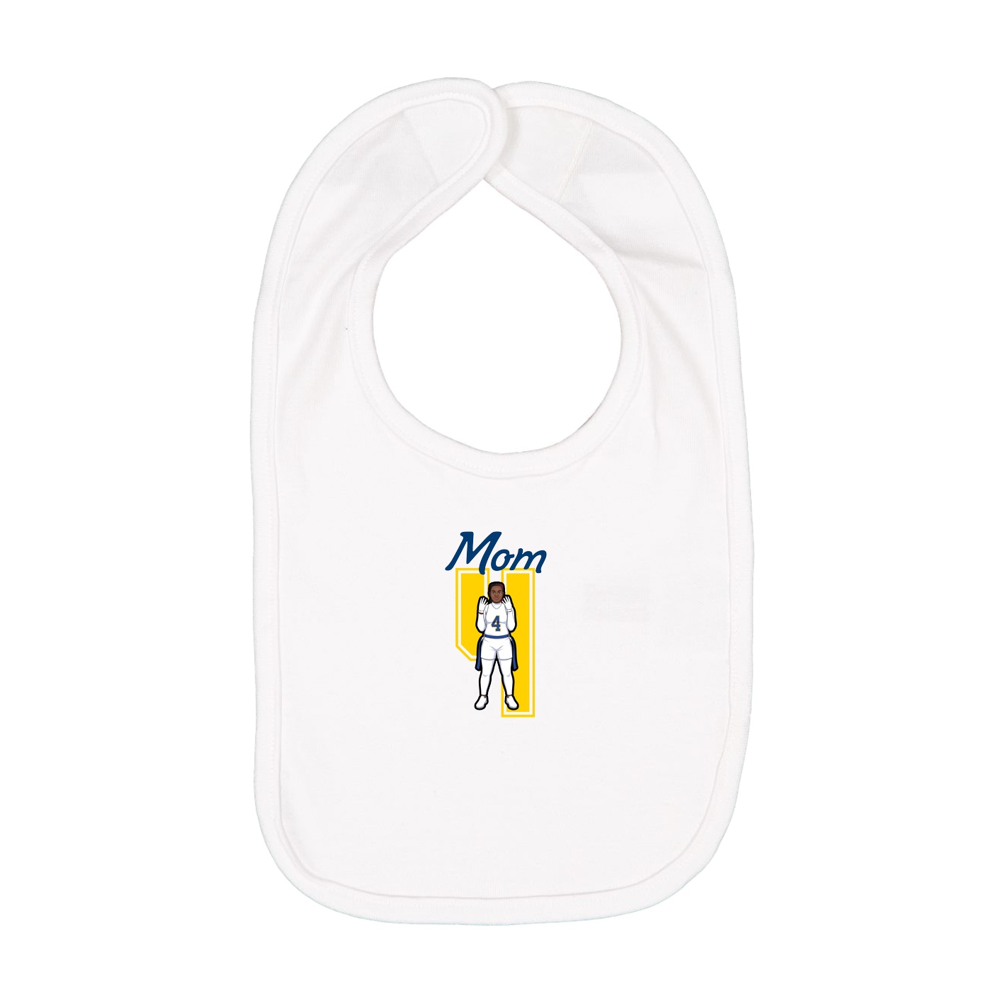 Infant Bib — Mothers Day Shirsey in White