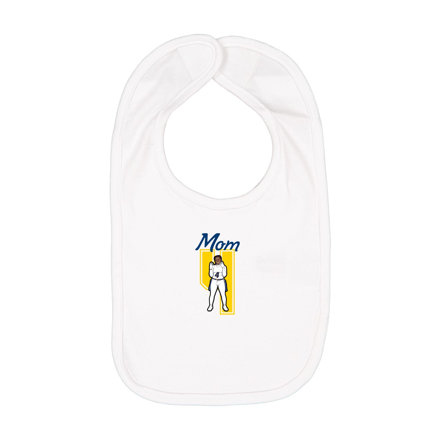 Infant Bib — Mothers Day Shirsey in White