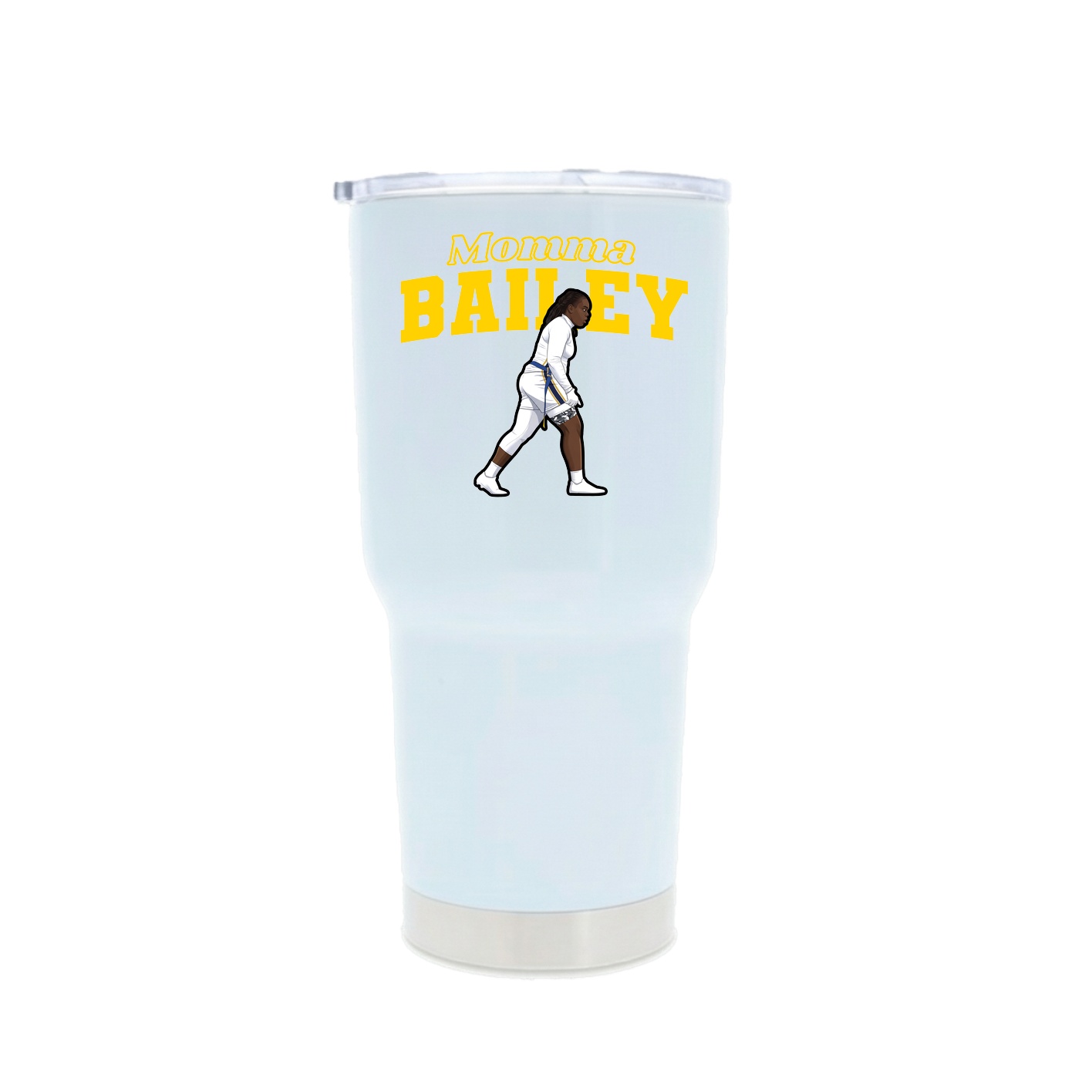 30oz Stainless Steel Tumbler — Mothers Day Block in White