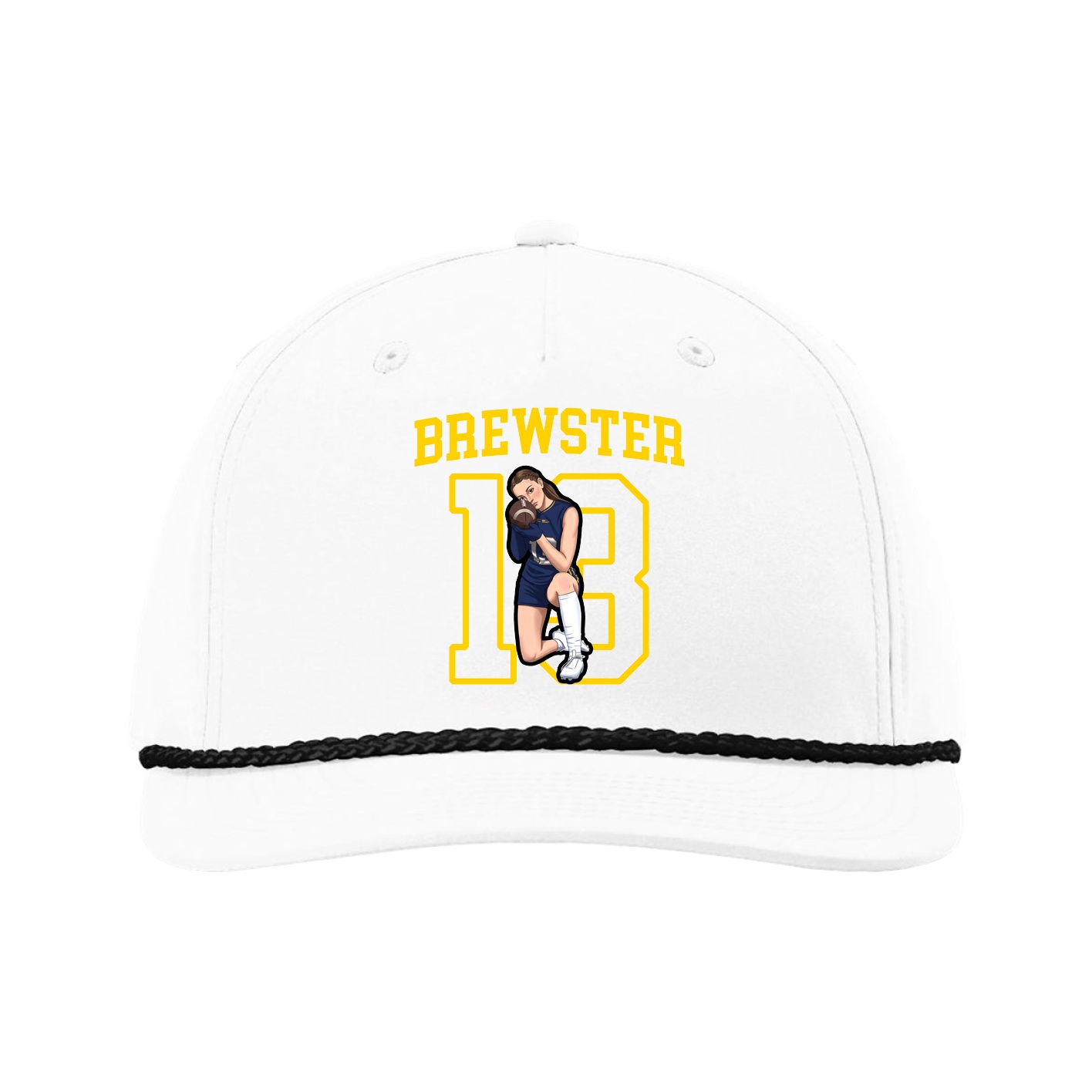 Five-Panel Classic Rope Cap — Shirsey in White