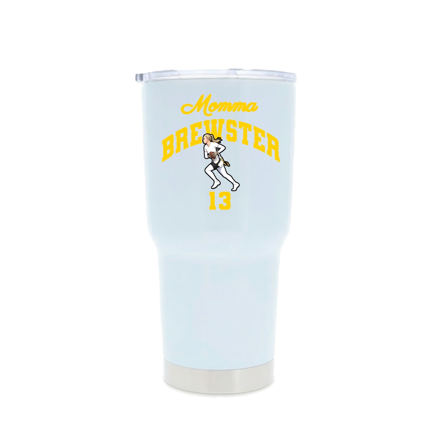 30oz Stainless Steel Tumbler — Mothers Day Arch in White