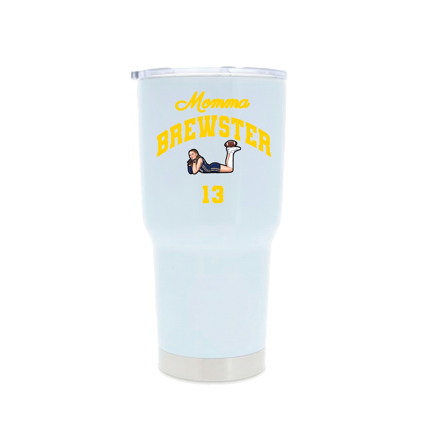 30oz Stainless Steel Tumbler — Mothers Day Arch in White