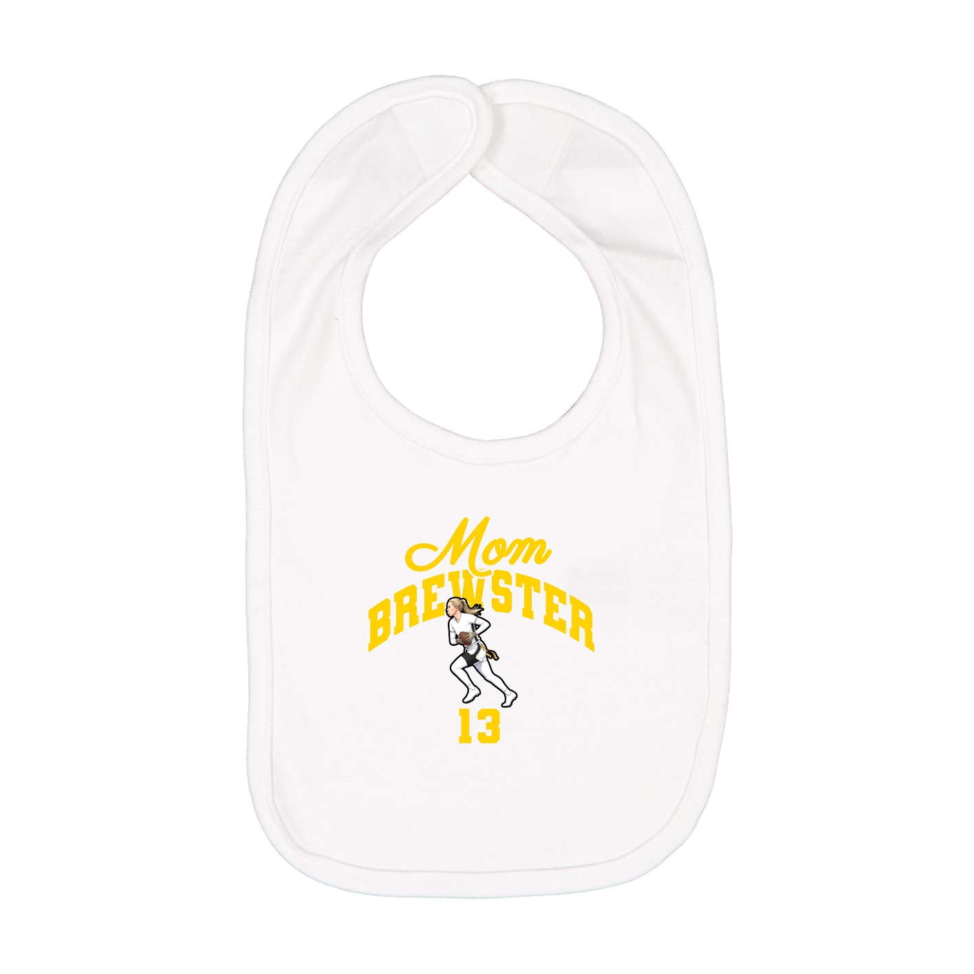 Infant Bib — Mothers Day Arch in White