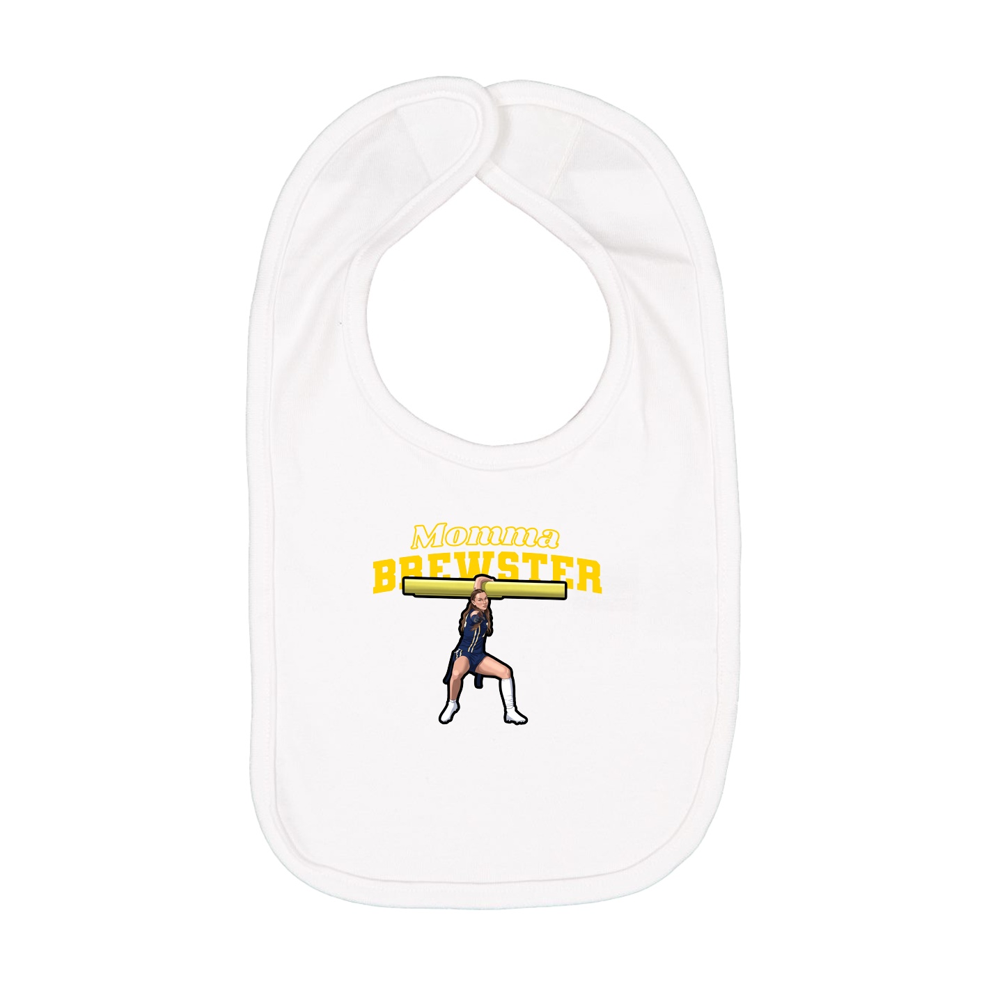 Infant Bib — Mothers Day Block in White