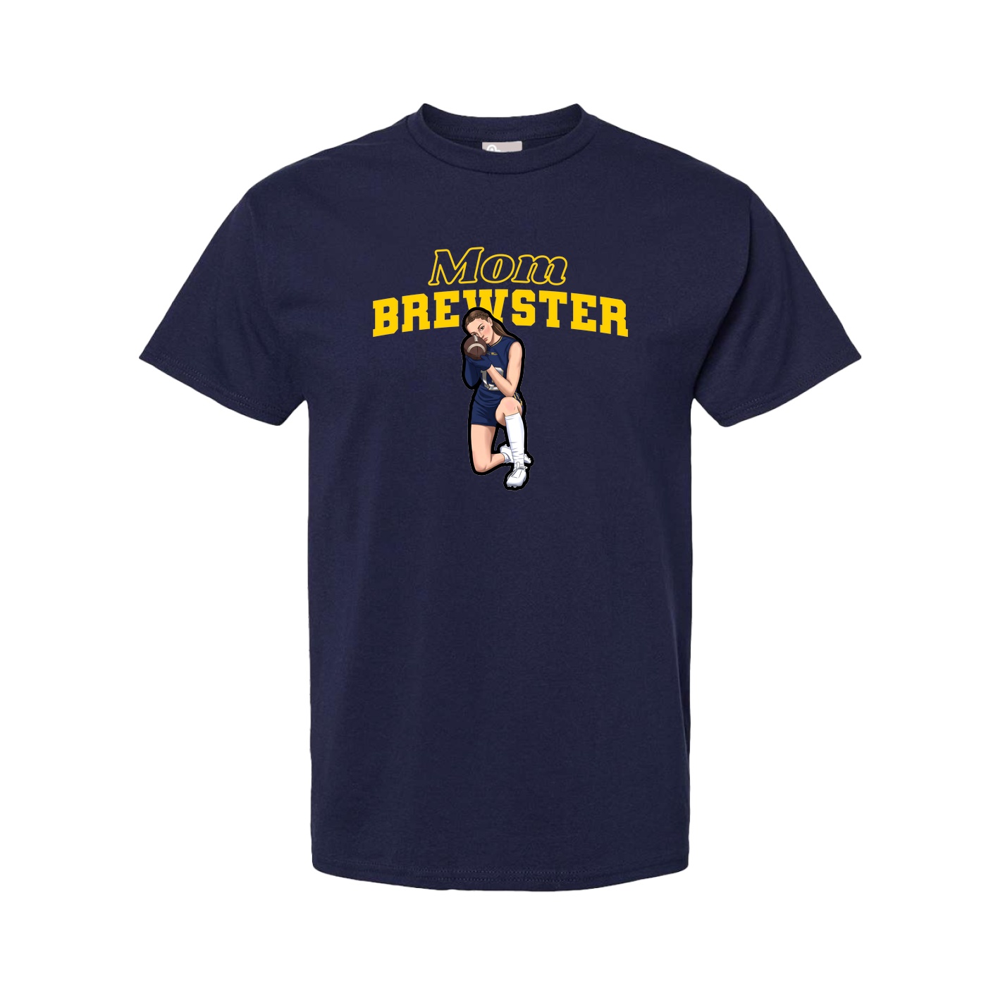 Youth Tee — Mothers Day Block in Navy