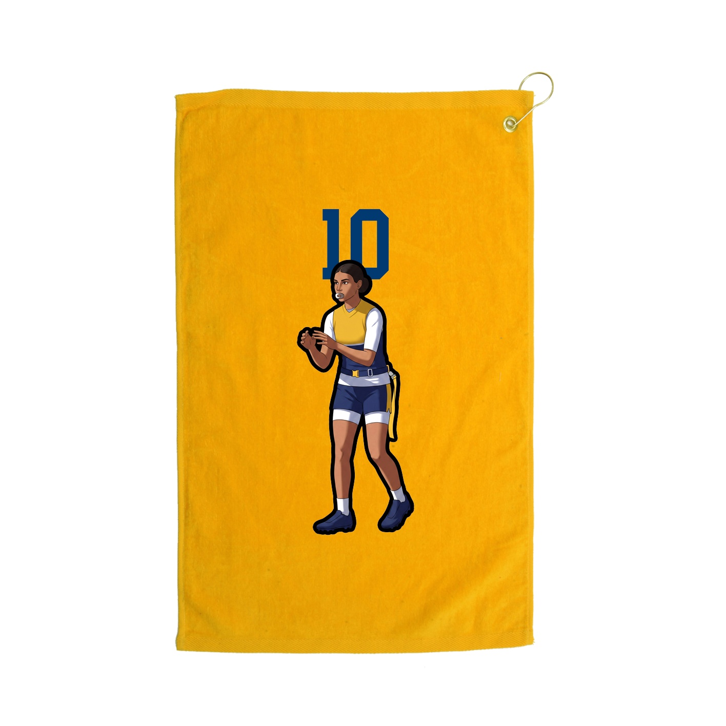 Golf Towel — Number Top in Gold