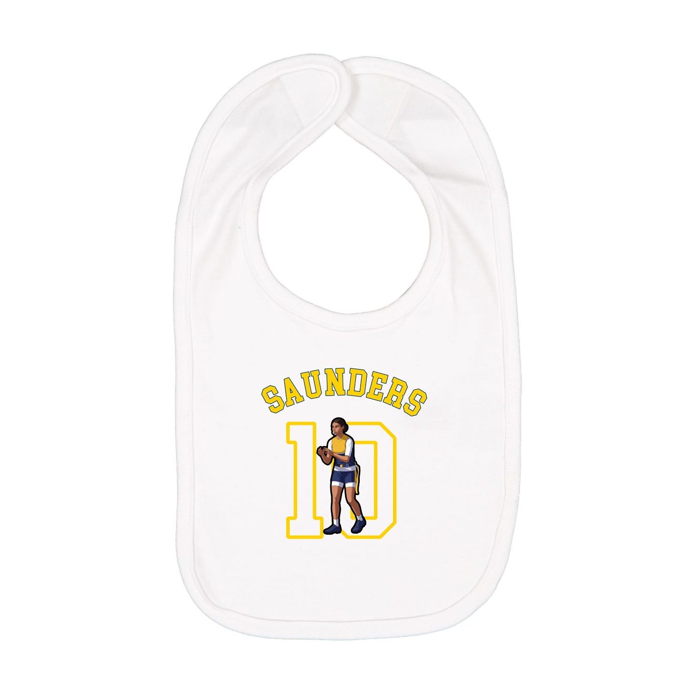Infant Bib — Shirsey Arch in White