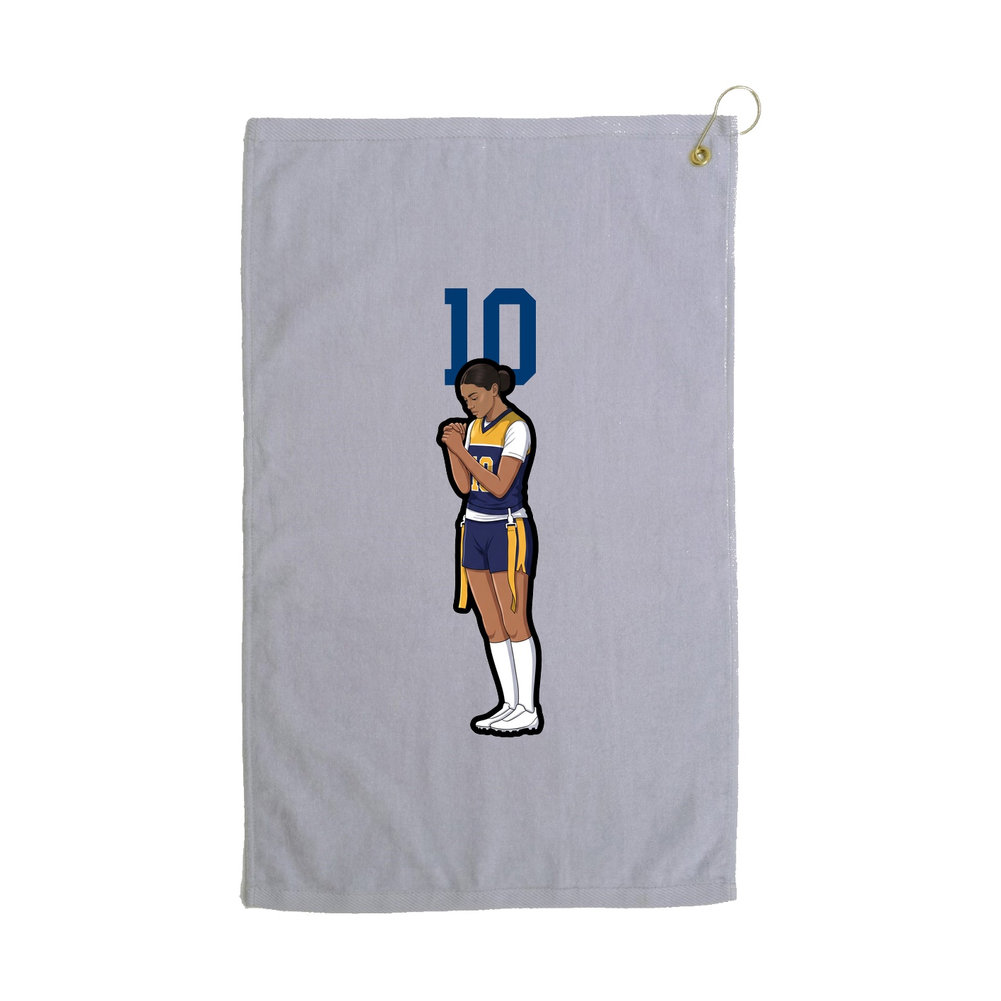 Golf Towel — Number Top in Grey