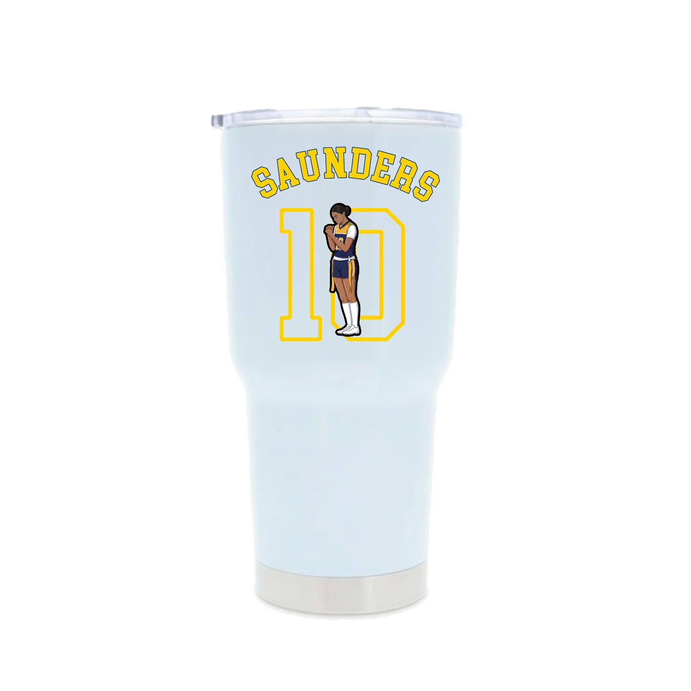 30oz Stainless Steel Tumbler — Shirsey Arch in White