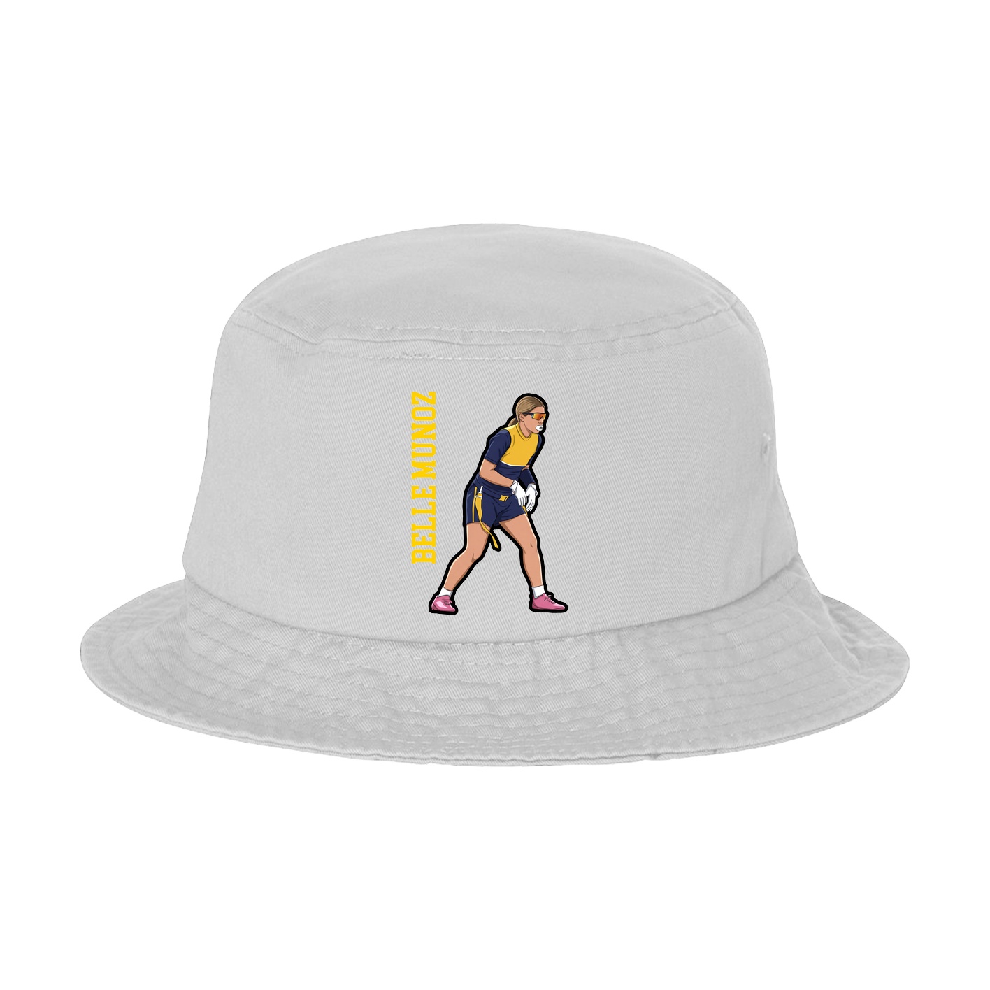 Bucket Cap — Name Vertical in White