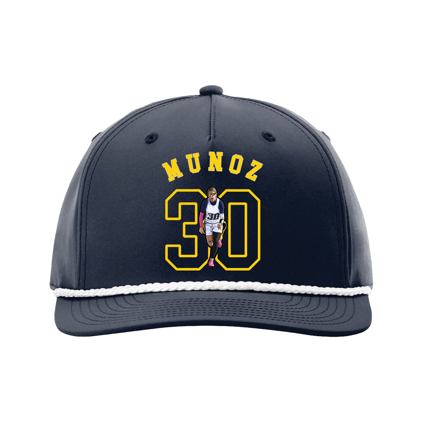 Five-Panel Classic Rope Cap — Shirsey Arch in Navy