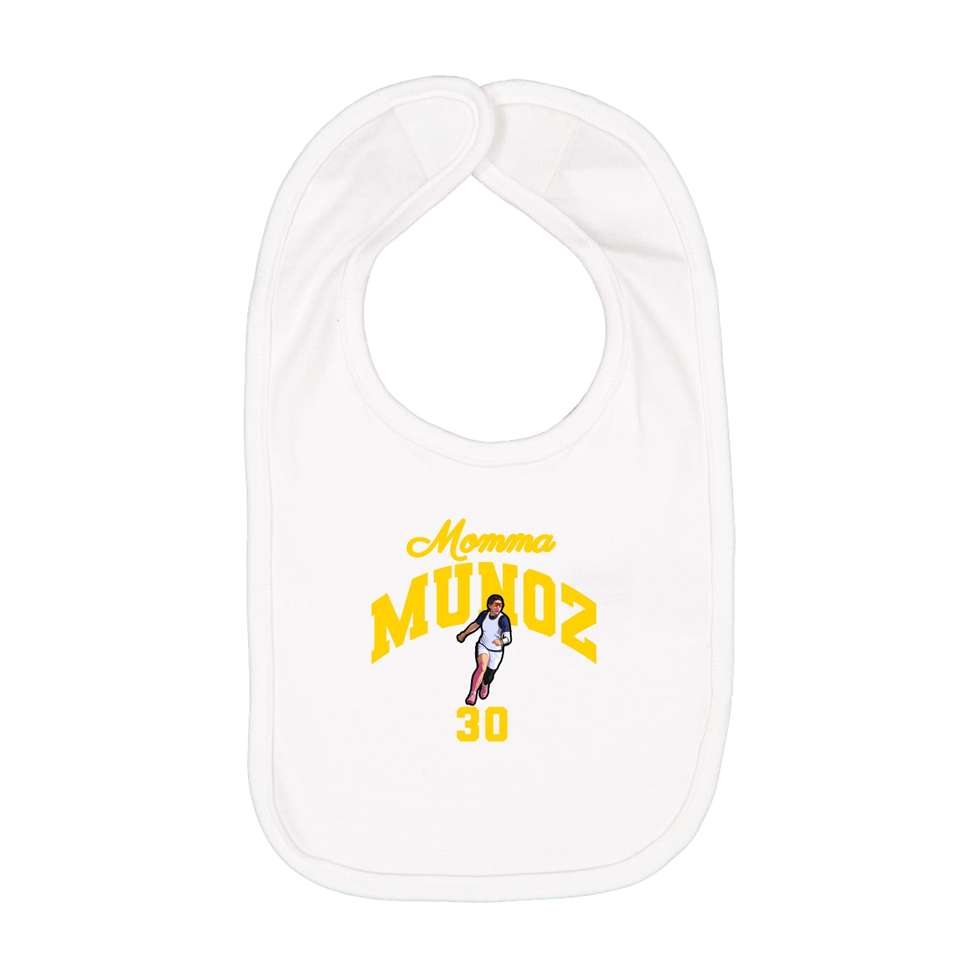 Infant Bib — Mothers Day Arch in White