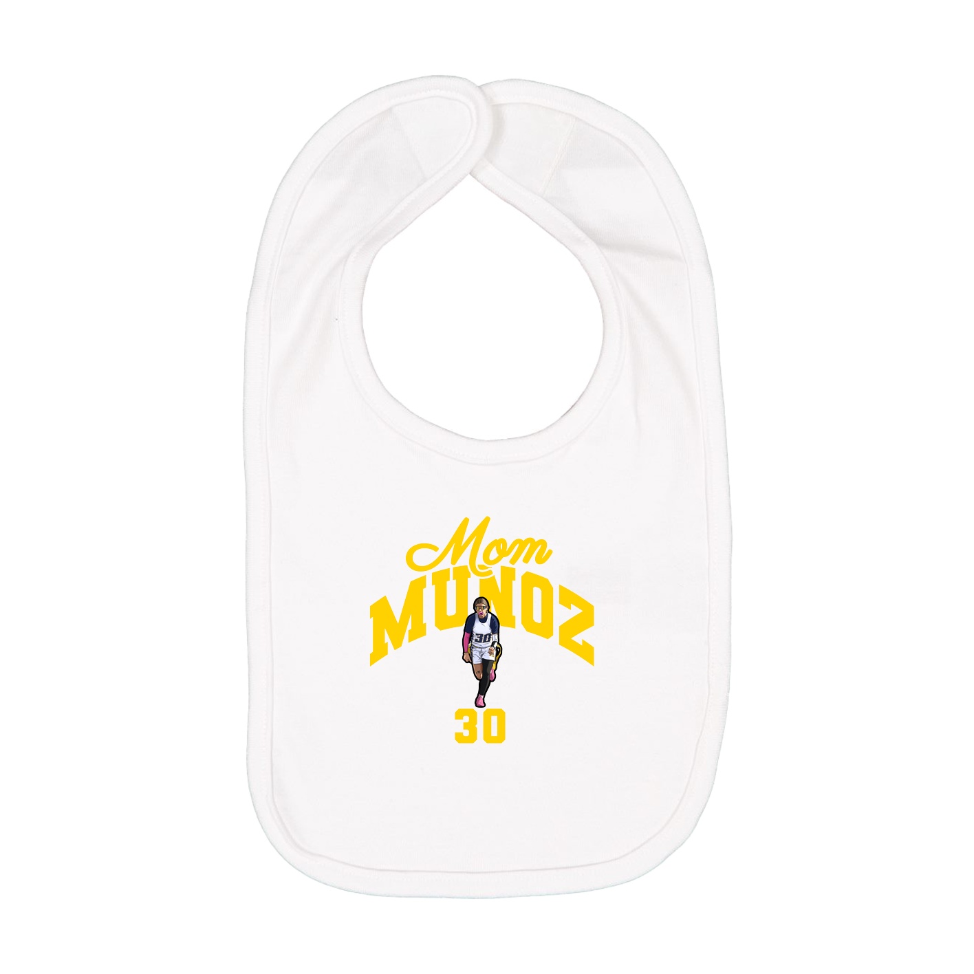 Infant Bib — Mothers Day Arch in White