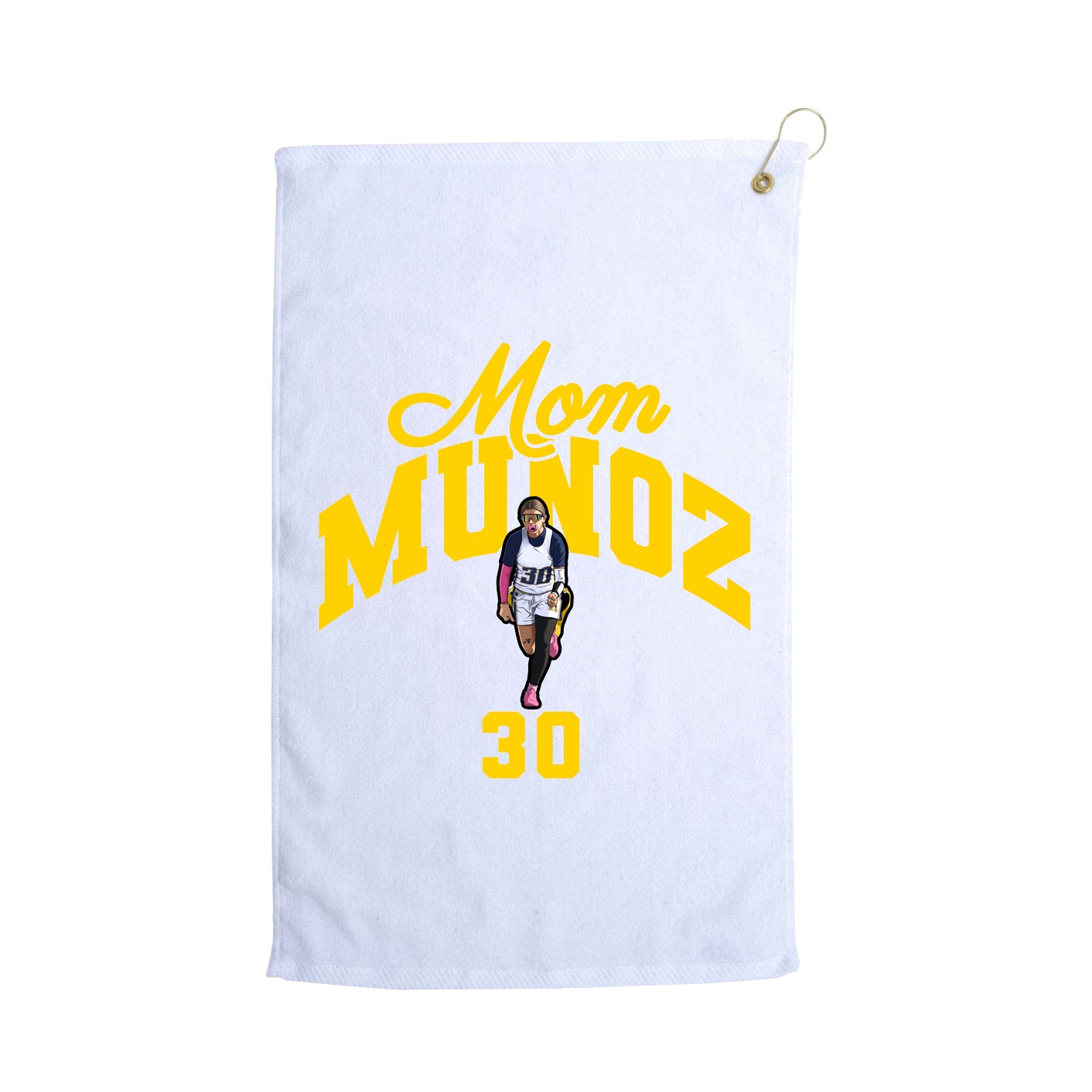 Golf Towel — Mothers Day Arch in White