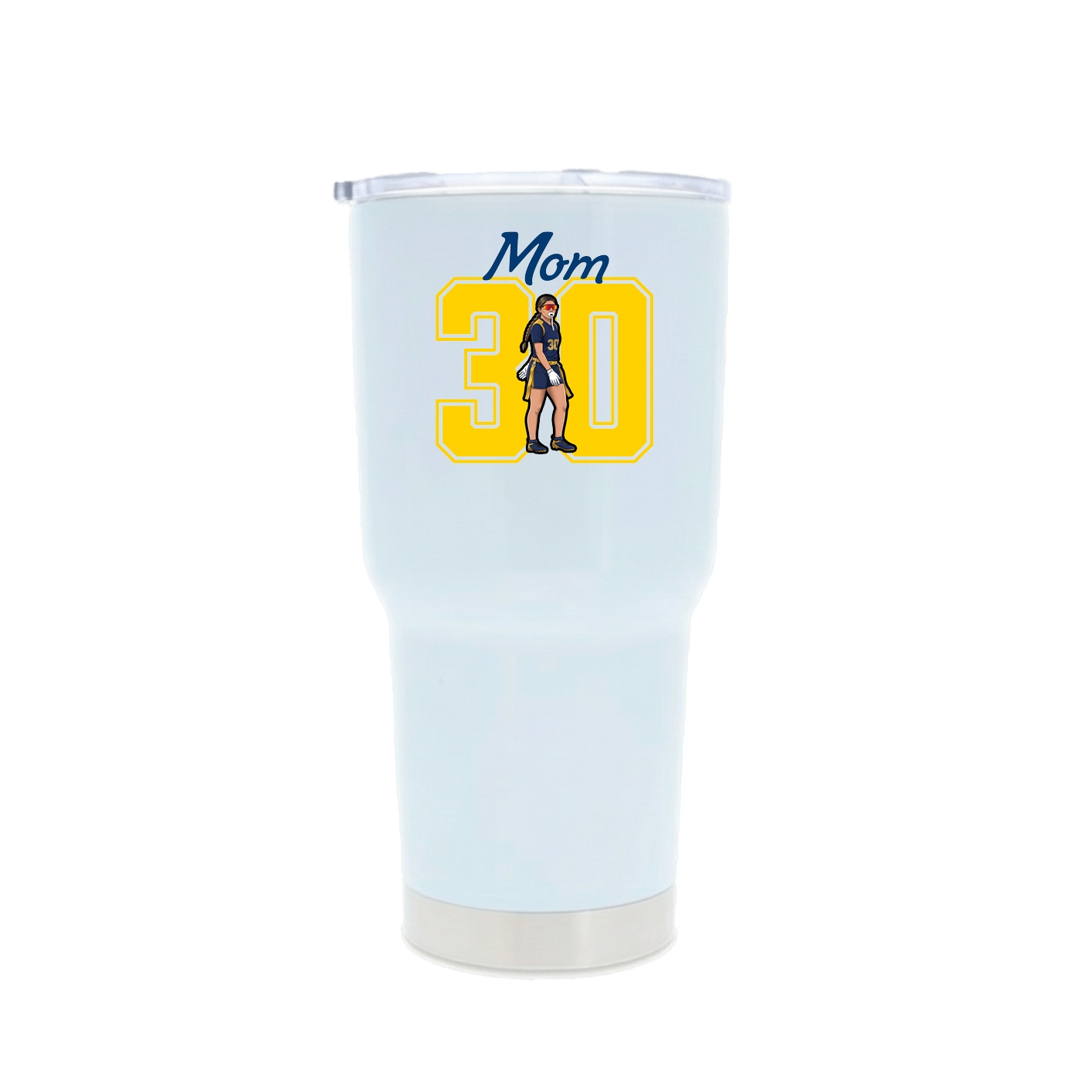 30oz Stainless Steel Tumbler — Mothers Day Shirsey in White
